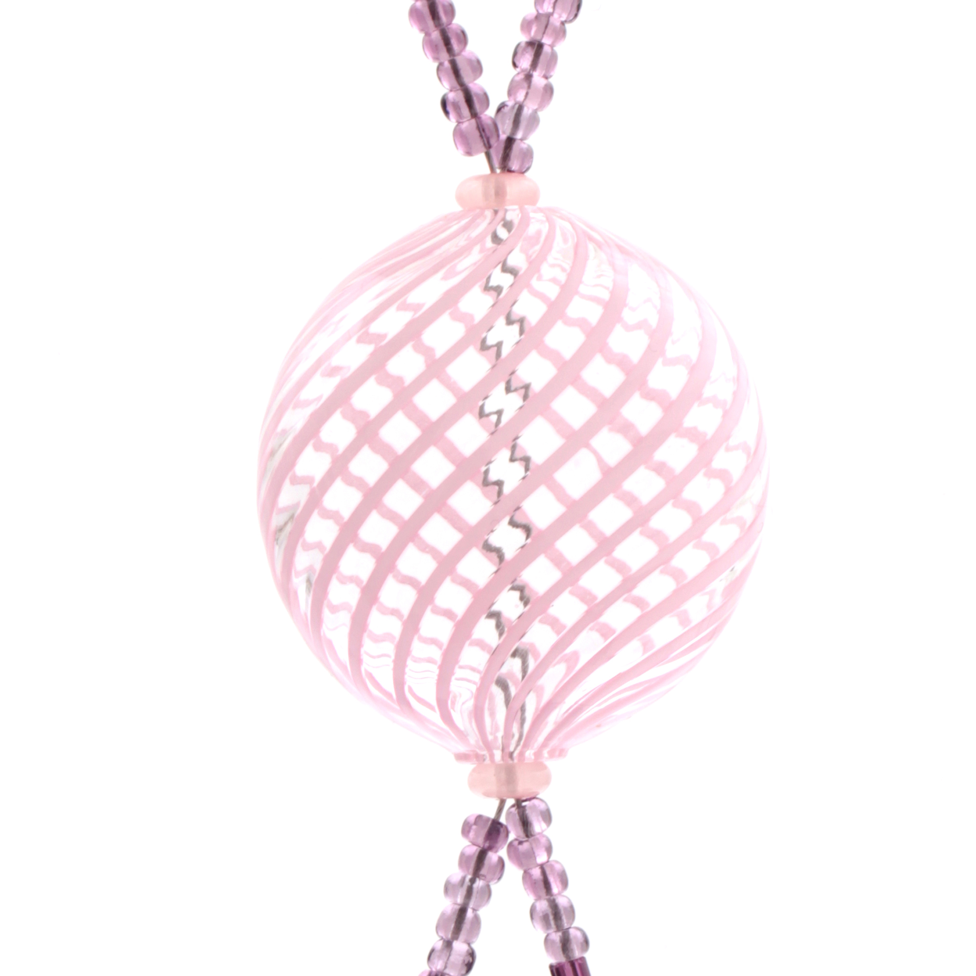 Exklusives Murano Glas Collier "Asticella" Halskette-rosa