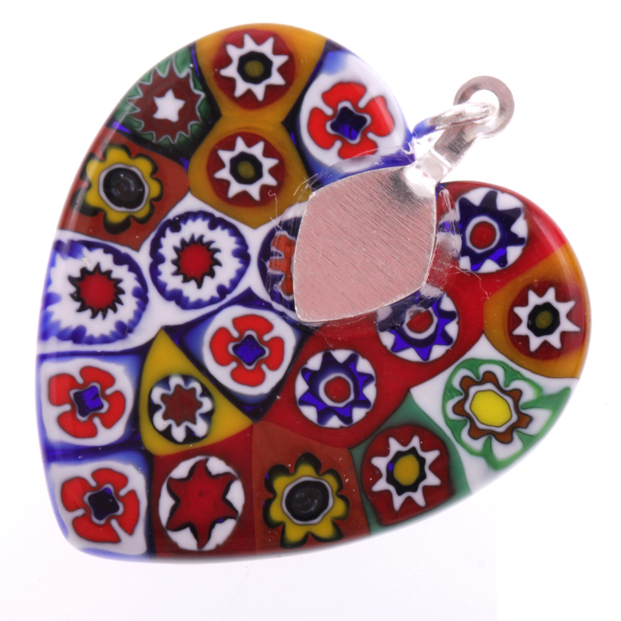Mille Fiori Herz Anhänger "Sono" Murano Glas -mille fiori II