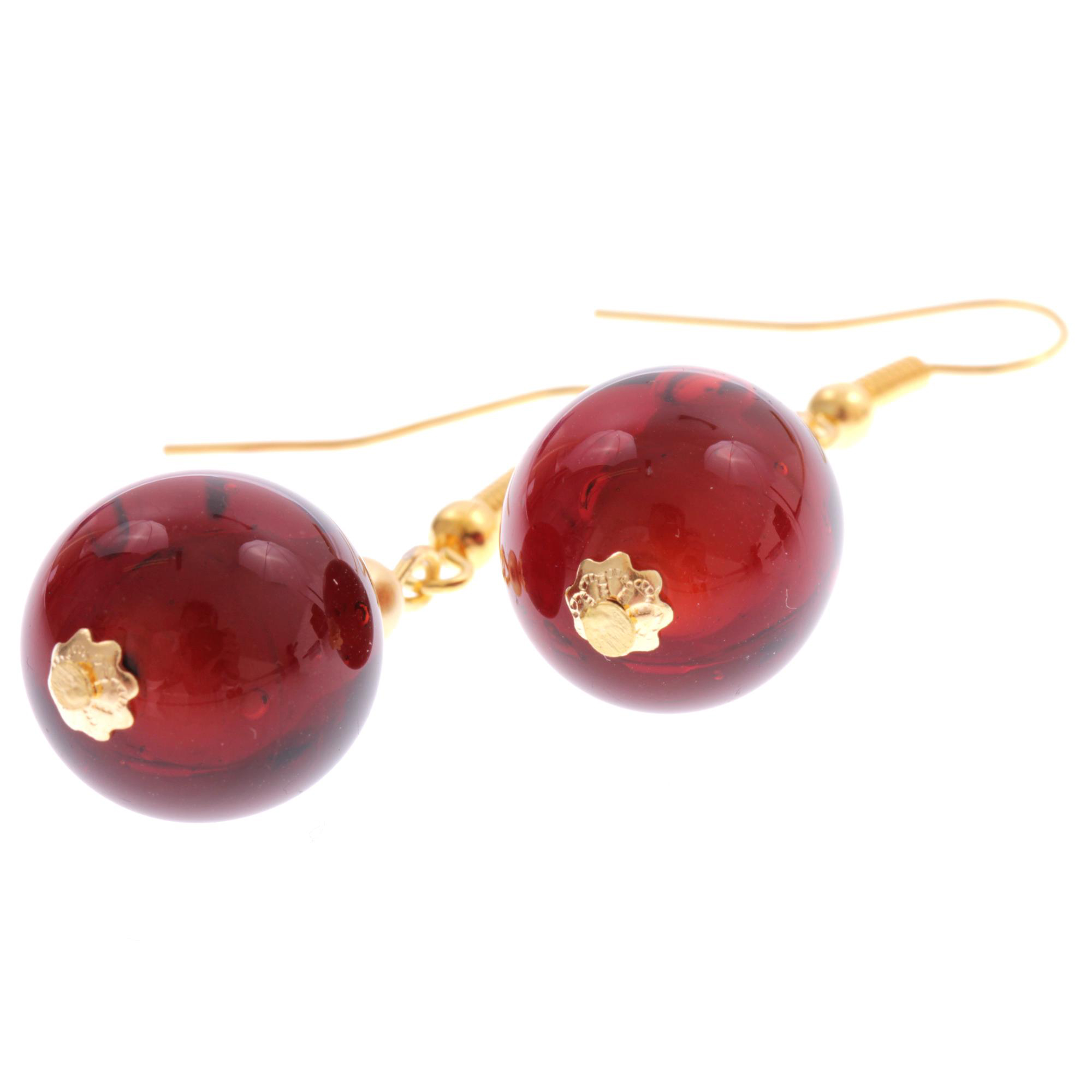 Murano Glas Ohrhänger "Verona" Ohrschmuck-dark amber