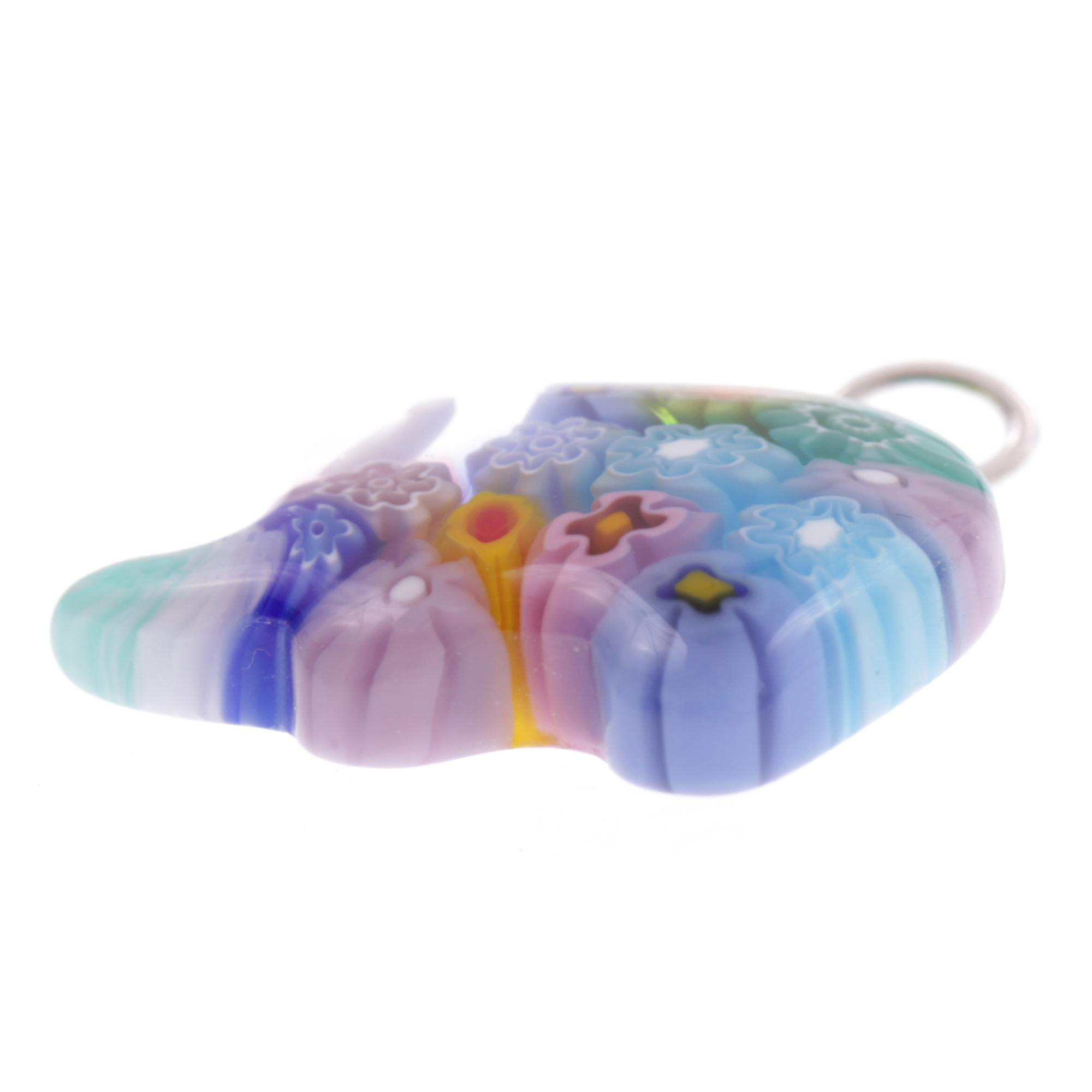 Mille Fiori Anhänger "Caballo" Murano Glas-Pastell bunt