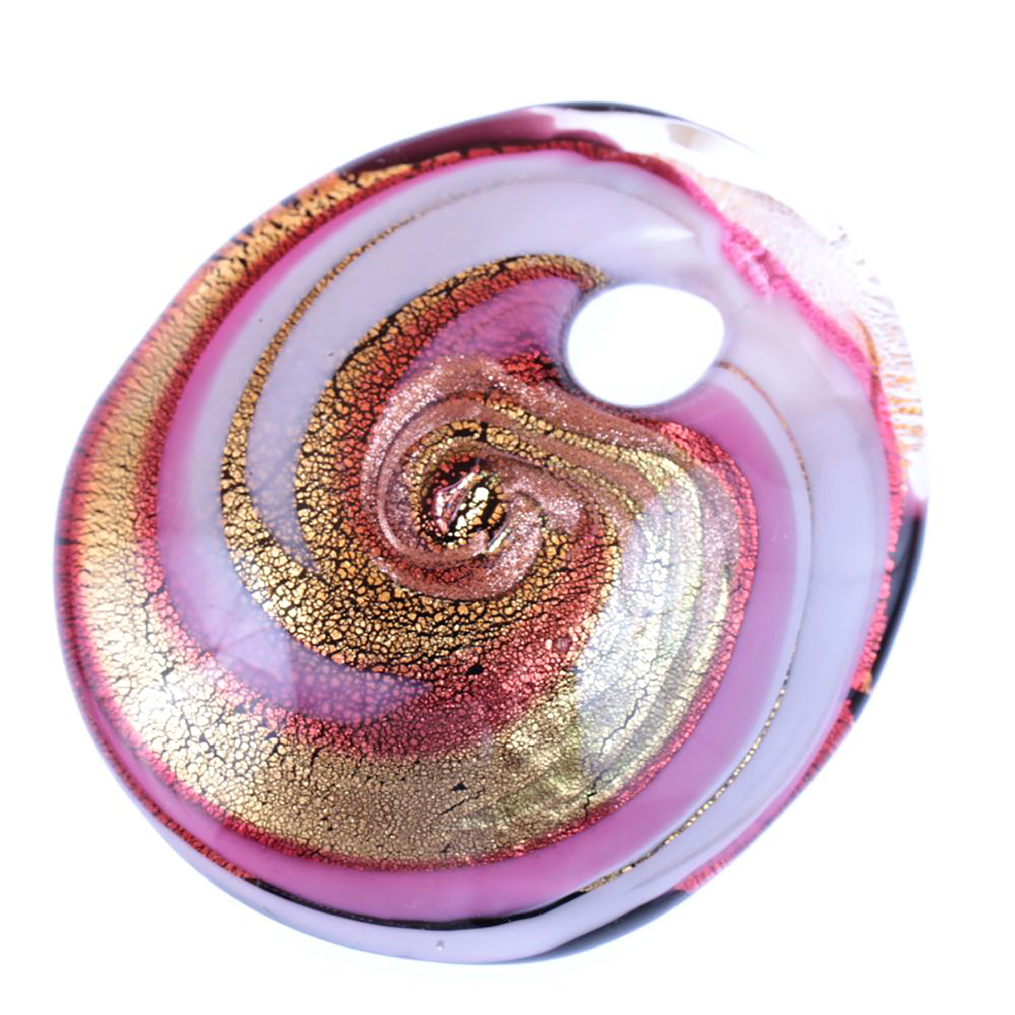 Muranoglas Anhänger "New Mexico" amethist-gold
