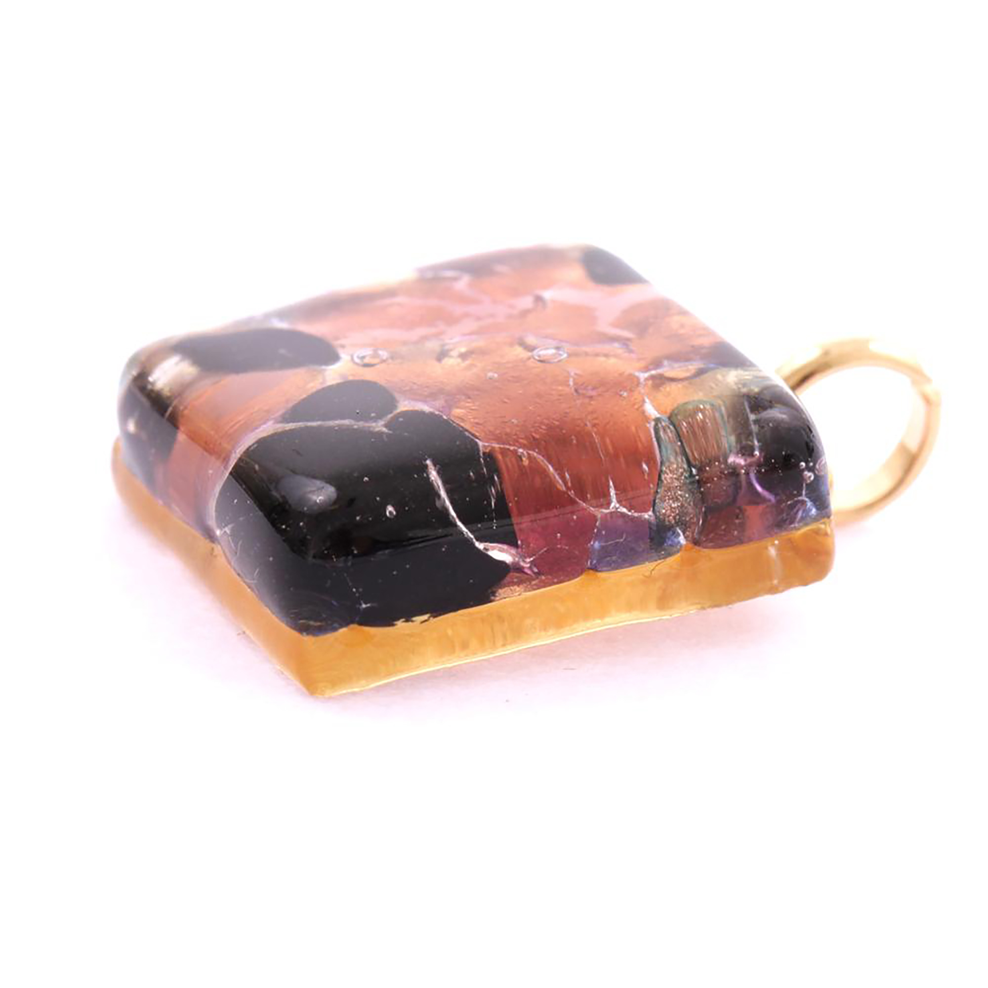 Murano Glas Anhänger "Violetta" -amber