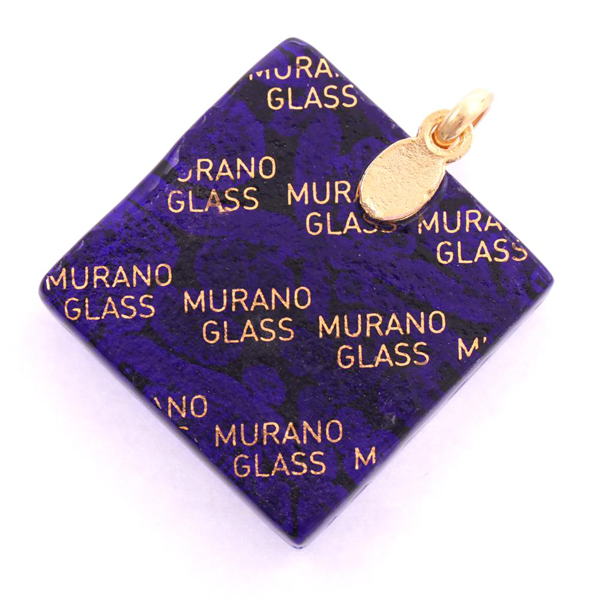 Murano Glas Anhänger "Brid II" -gold-dunkelblau