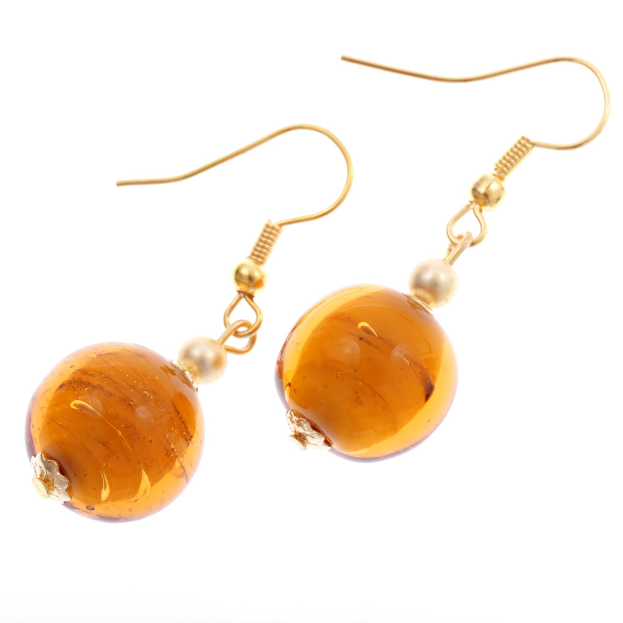 Murano Glas Ohrhänger "Verona" Ohrschmuck-light amber