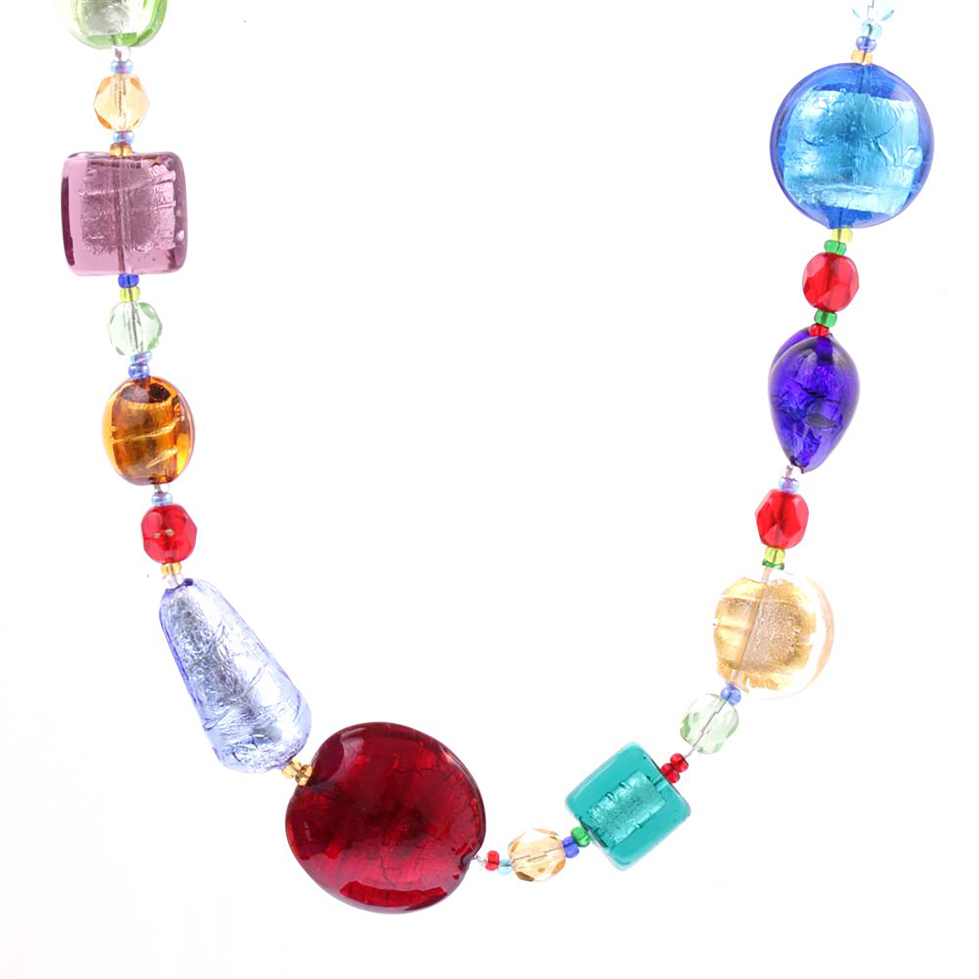 Formenmix Murano Glas Collier "Partire" Halskette