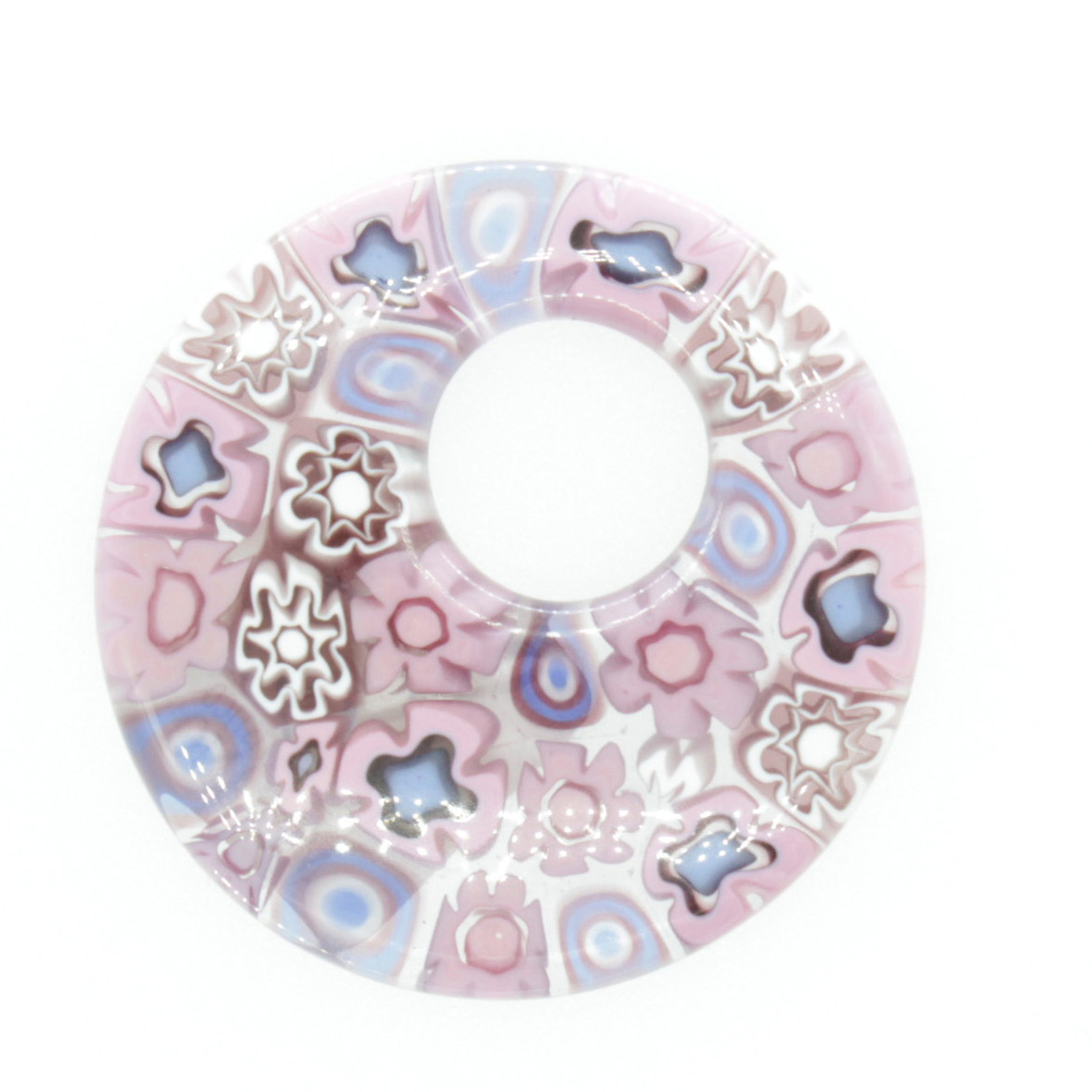 Mille Fiori Anhänger "Chiva" Murano Glas - flieder