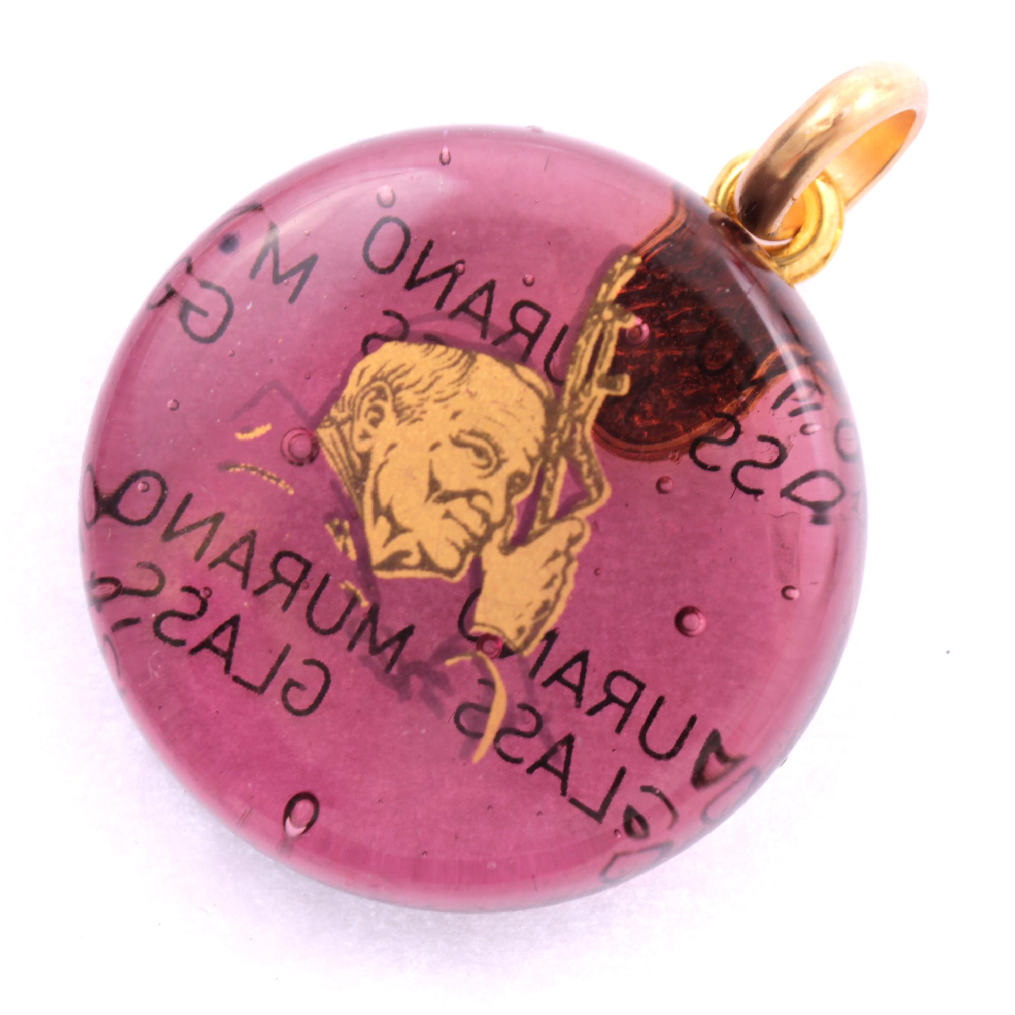 Exklusiver Papstanhänger aus Murano Glas "Papa" -amethist Exklusiver Papstanhänger aus Murano Glas "Papa" -amethist