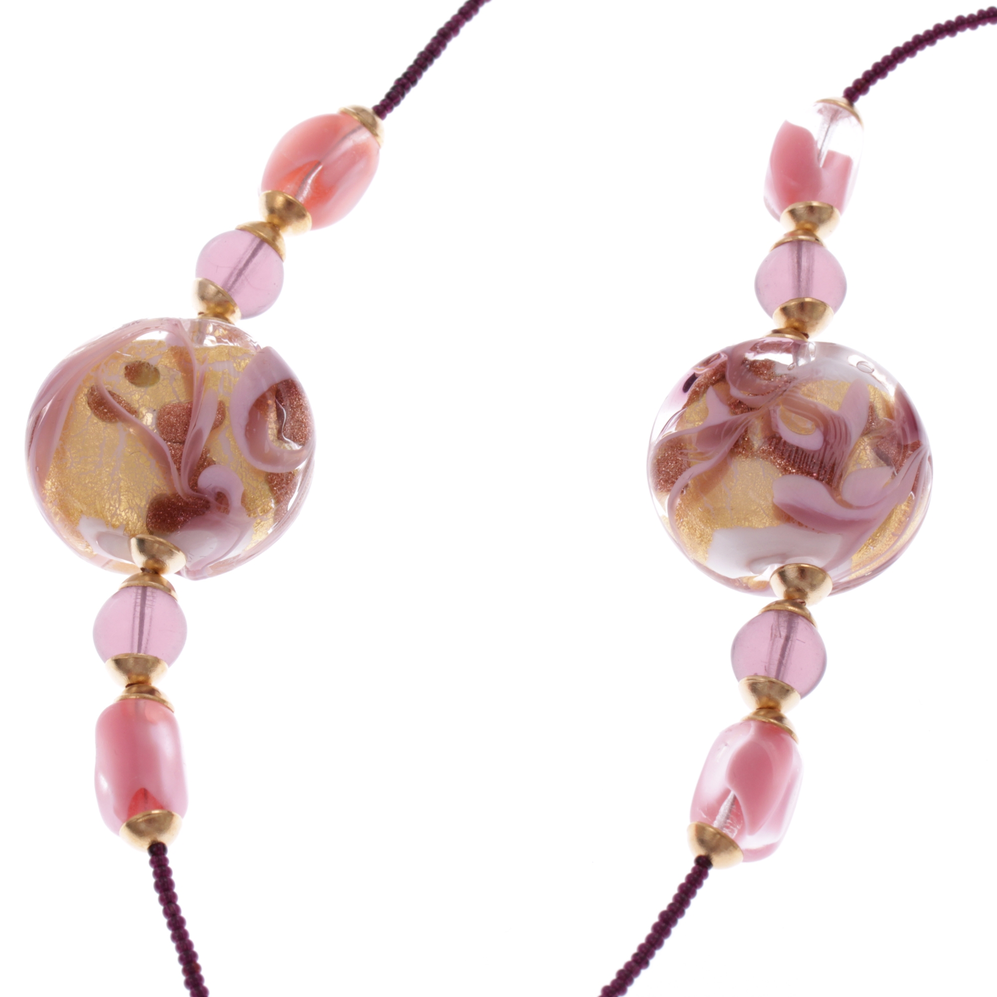 Y-Collier Murano Glas "Soave" Halskette -lila