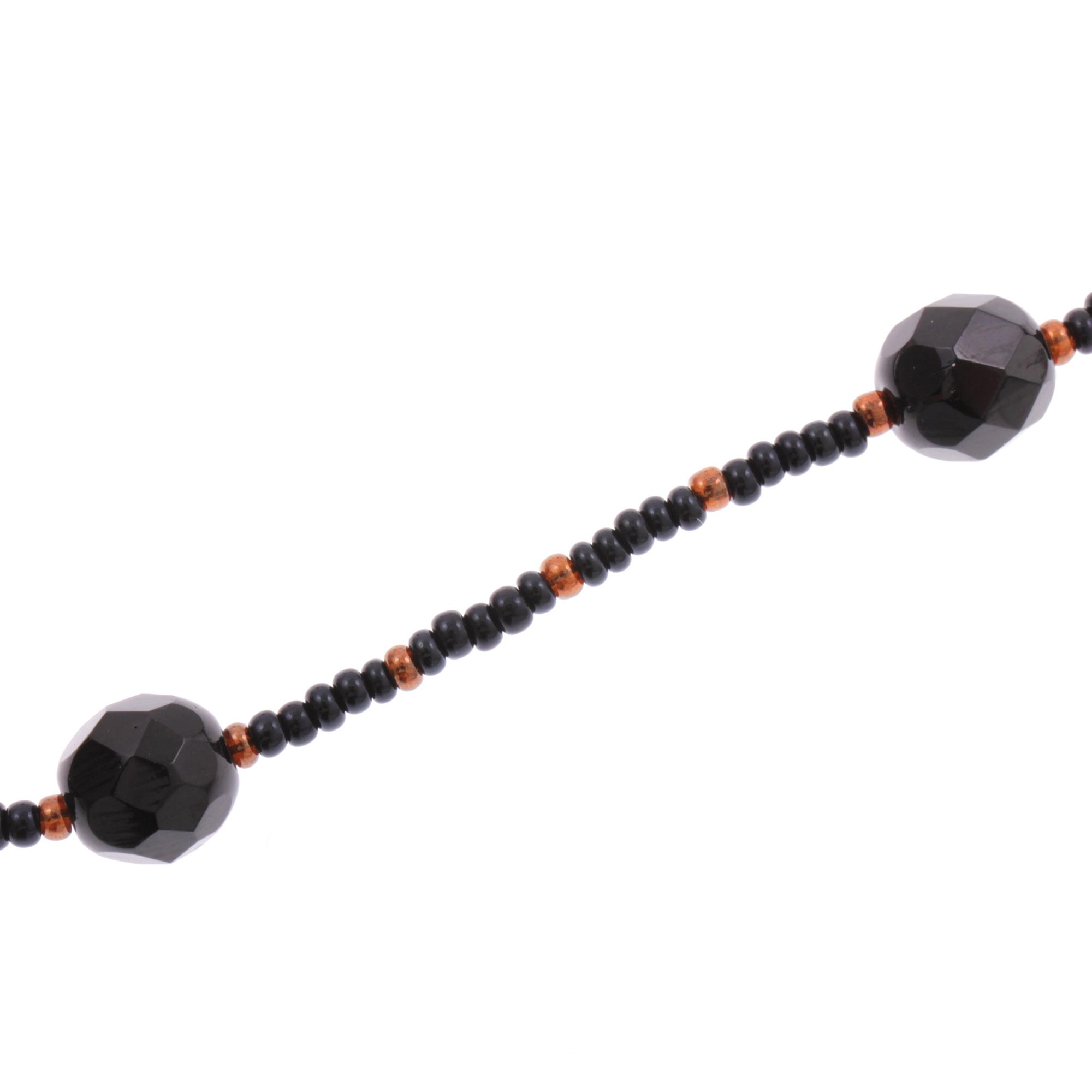 Wunderschönes Collier "Pala" Murano Glas Halsschmuck-kupfer