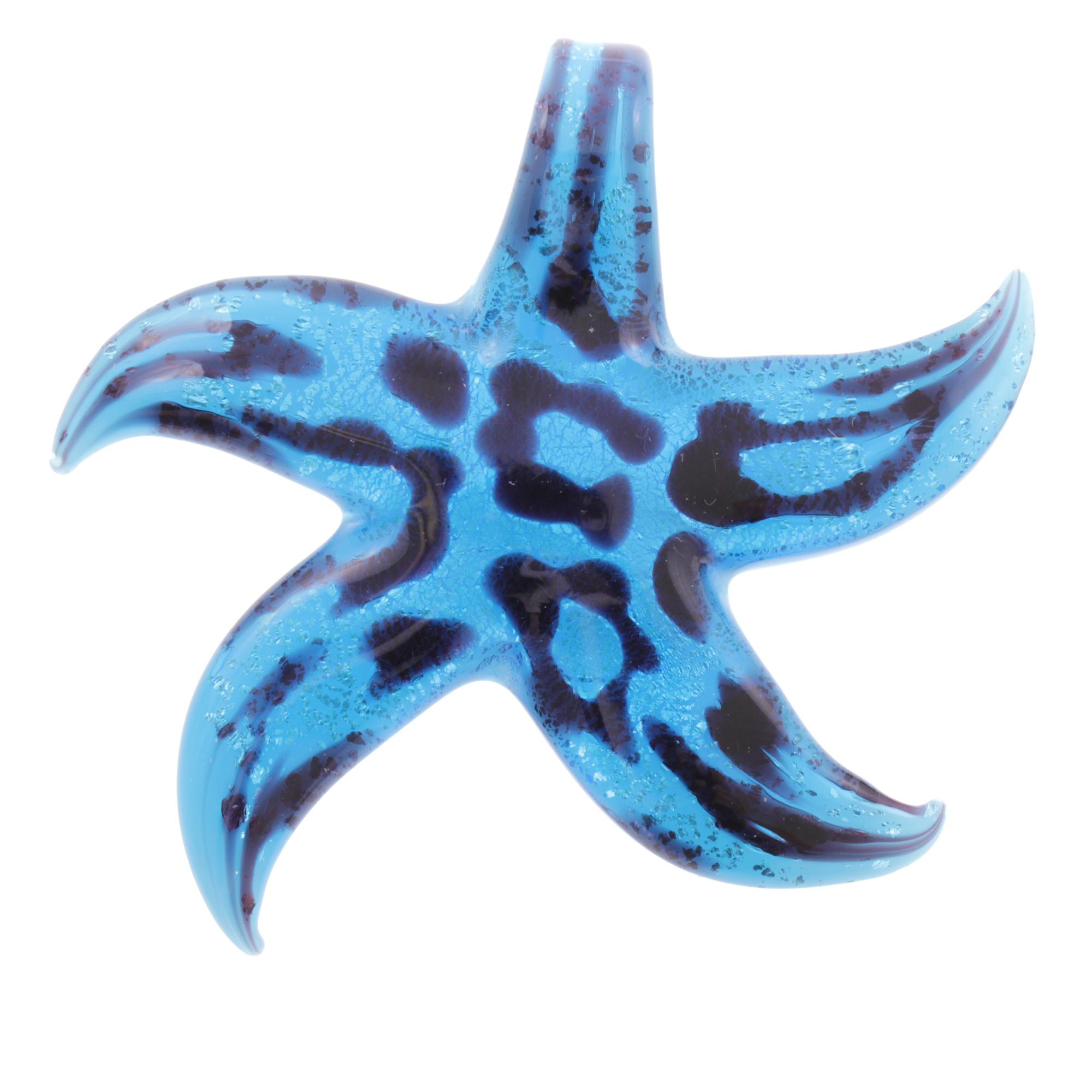 Murano Glas Seestern "Facella" Anhänger-blau schwarz