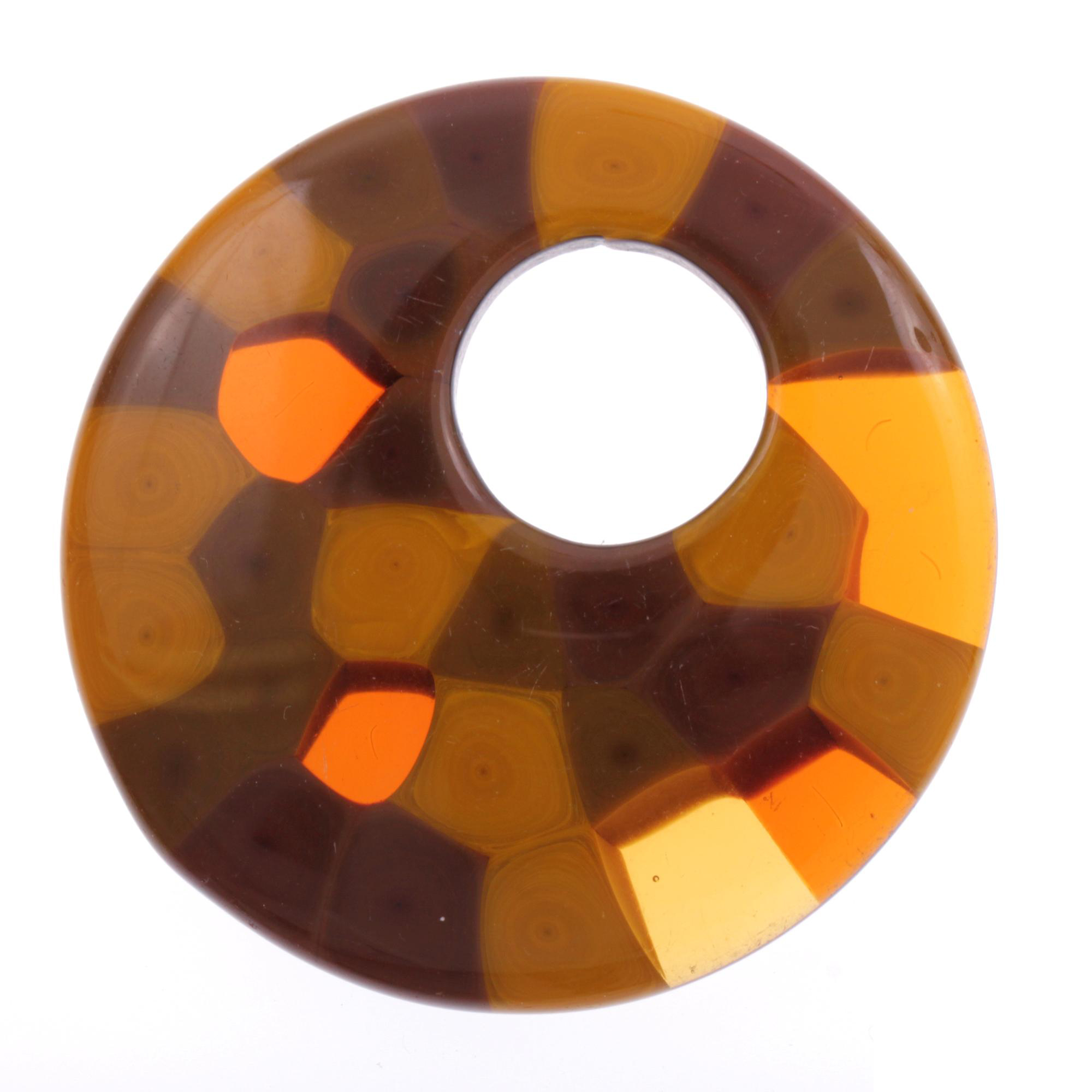 Mille Fiori Anhänger "Chiva" Murano Glas -braun