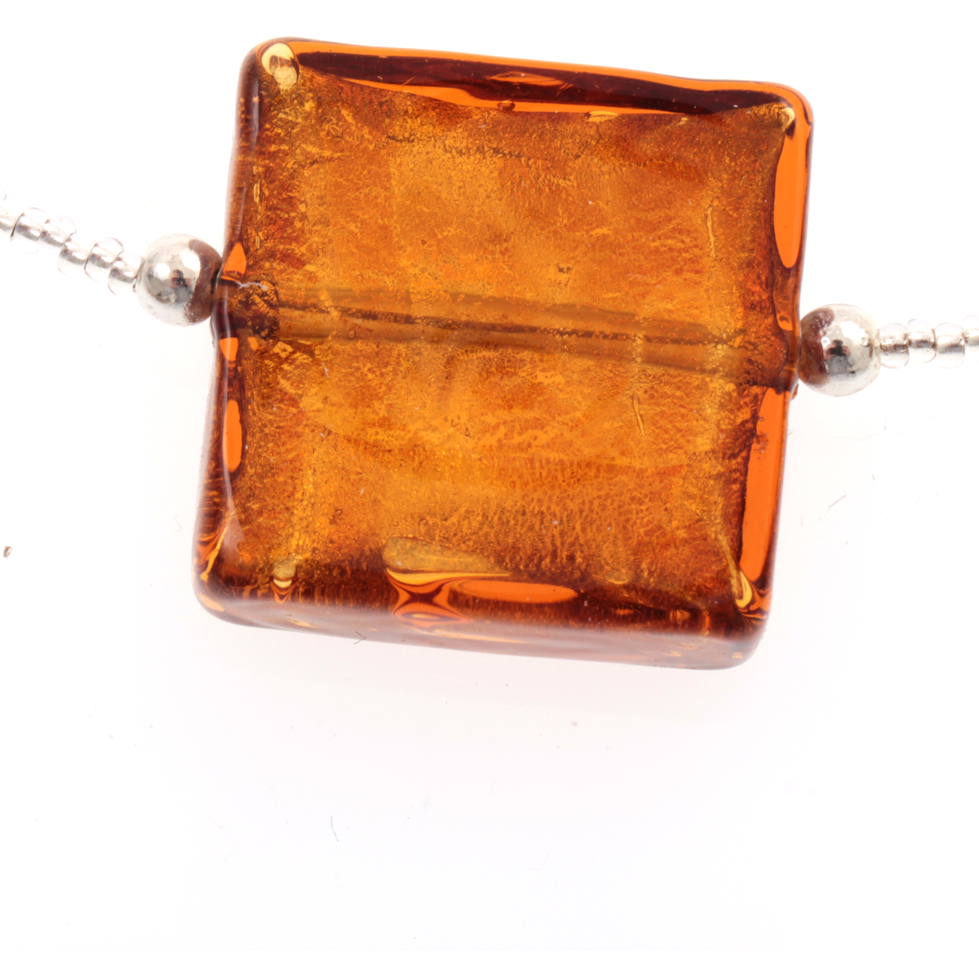 Süßes Murano Glas Collier "Mel" Halskette-amber