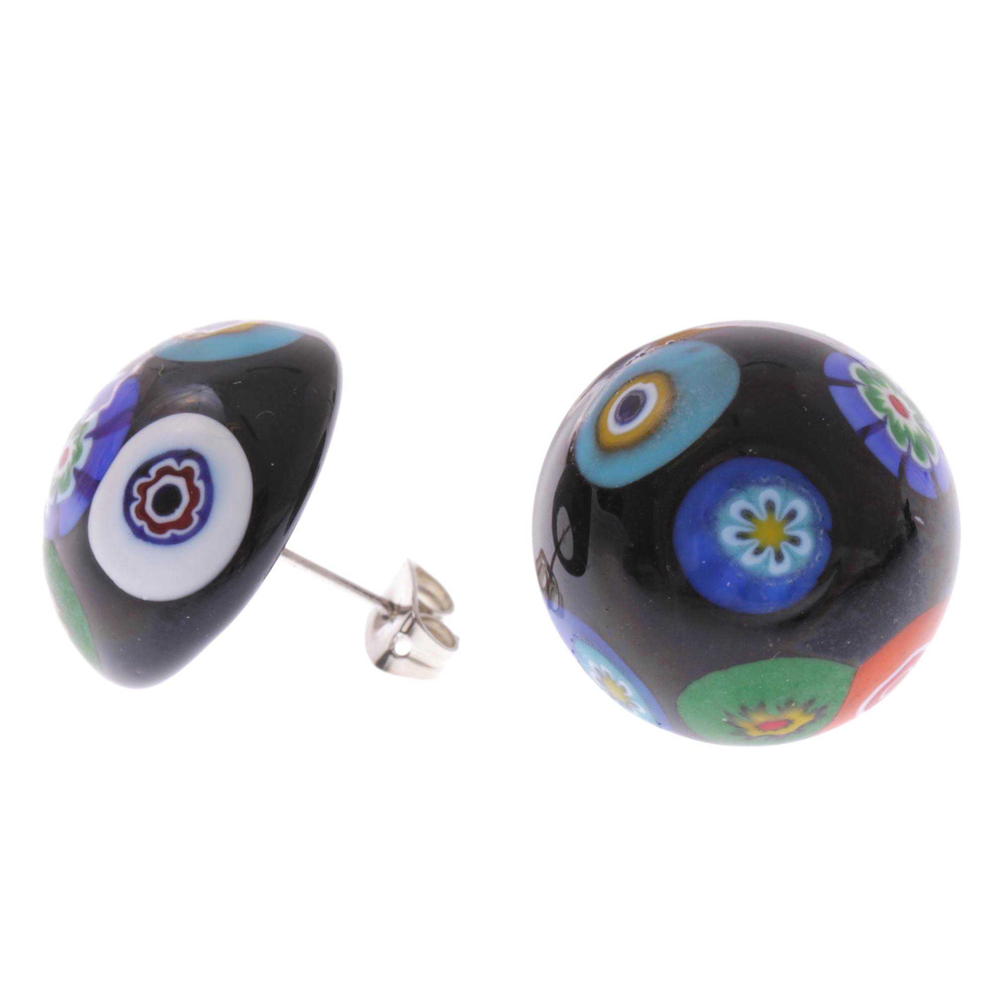 Wunderschöne Mille Fiori Ohrstecker "Concento" Ohrschmuck-mille fiori silber