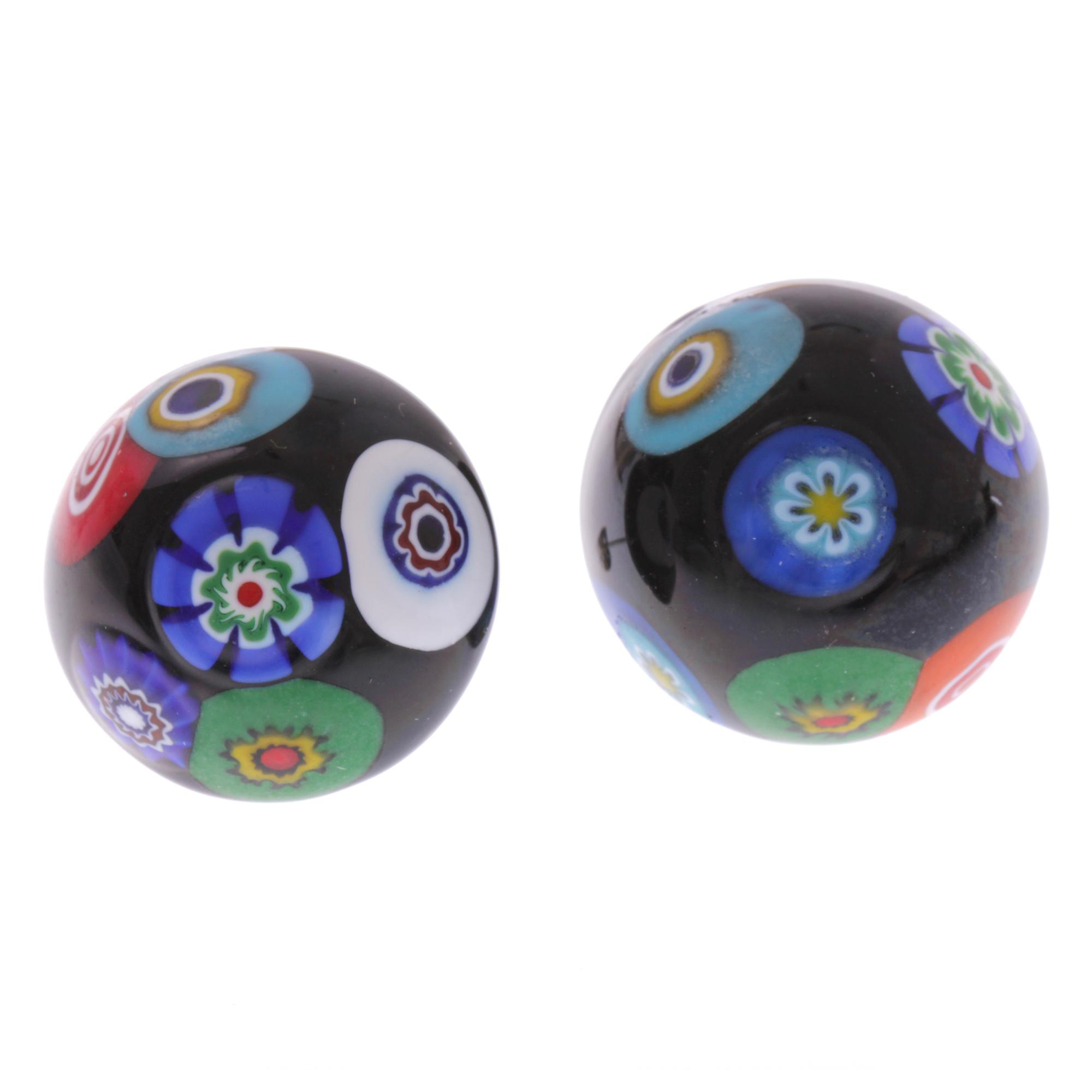 Wunderschöne Mille Fiori Ohrstecker "Concento" Ohrschmuck-mille fiori silber