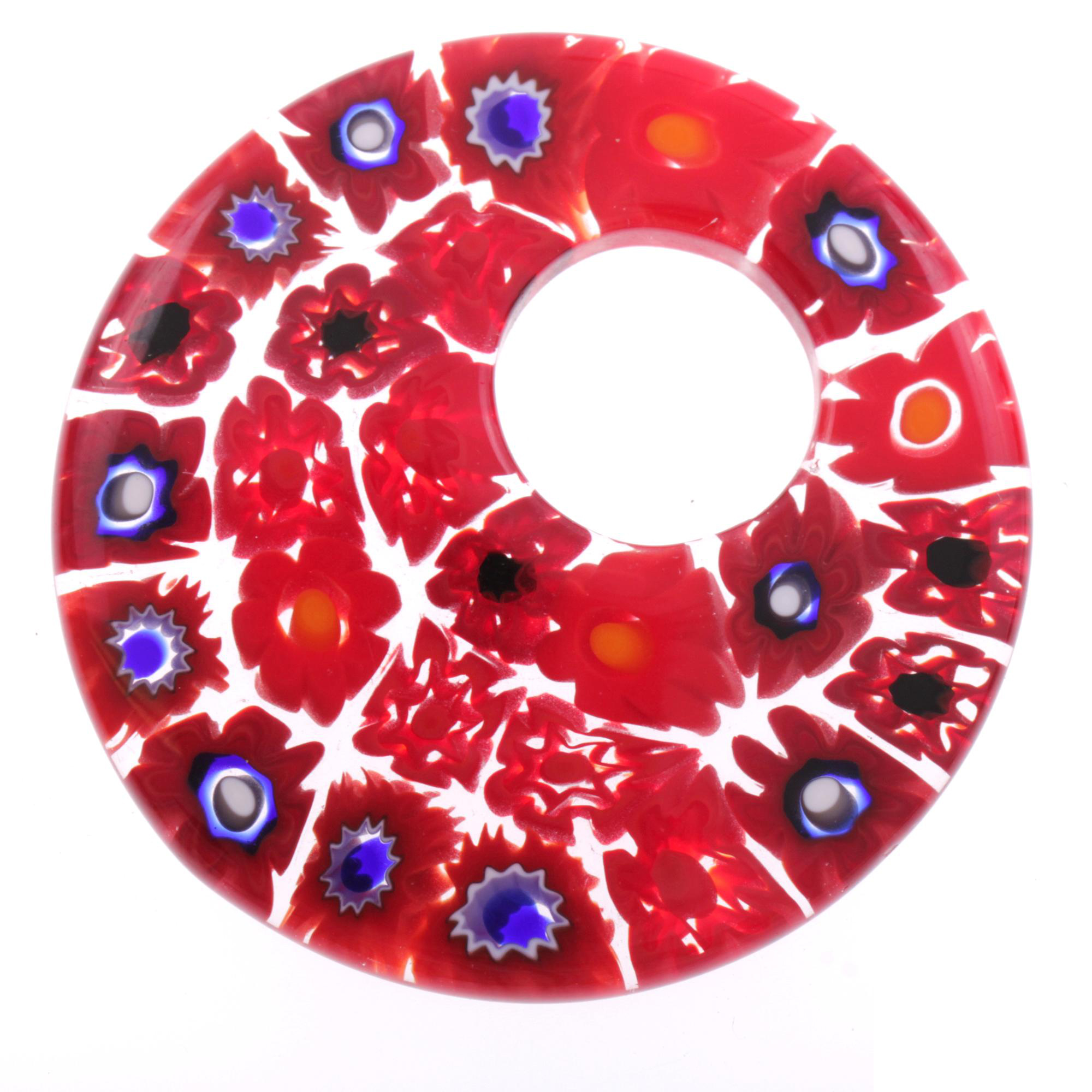 Mille Fiori Anhänger "Chiva" Murano Glas -rubinrot