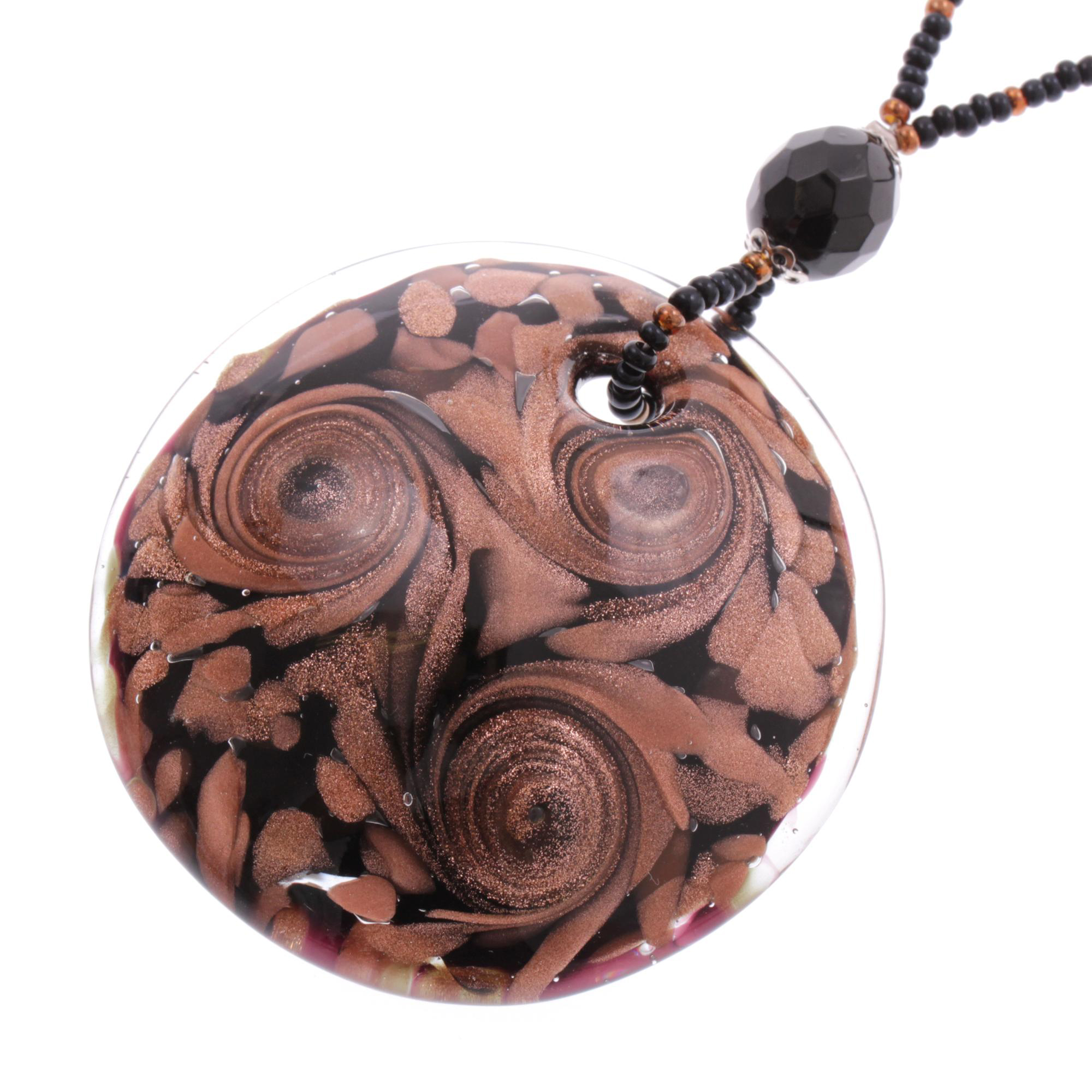 Wunderschönes Collier "Bacino" Murano Glas Halsschmuck-kupfer