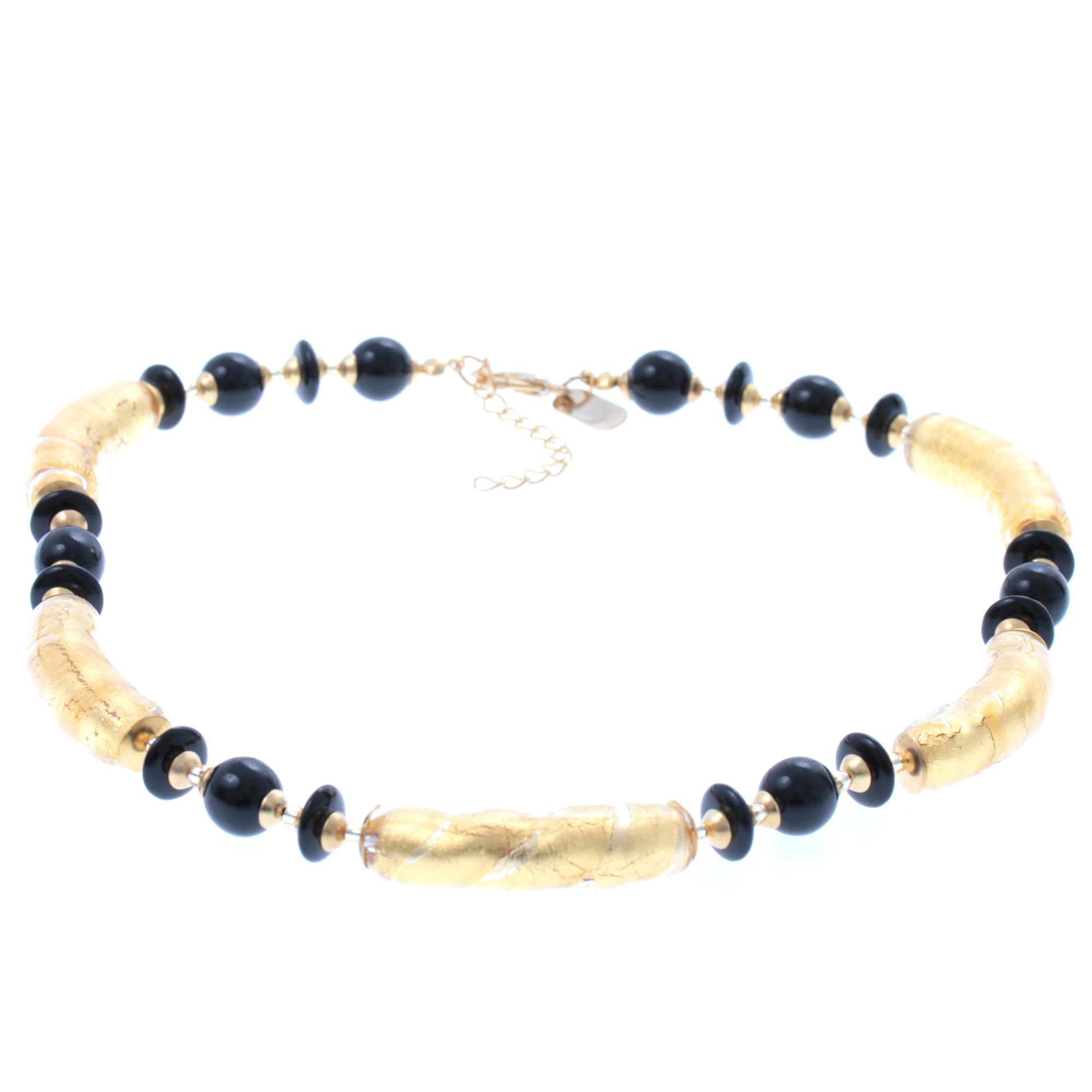 Murano Glas Collier "Jacky" Halskette-gold