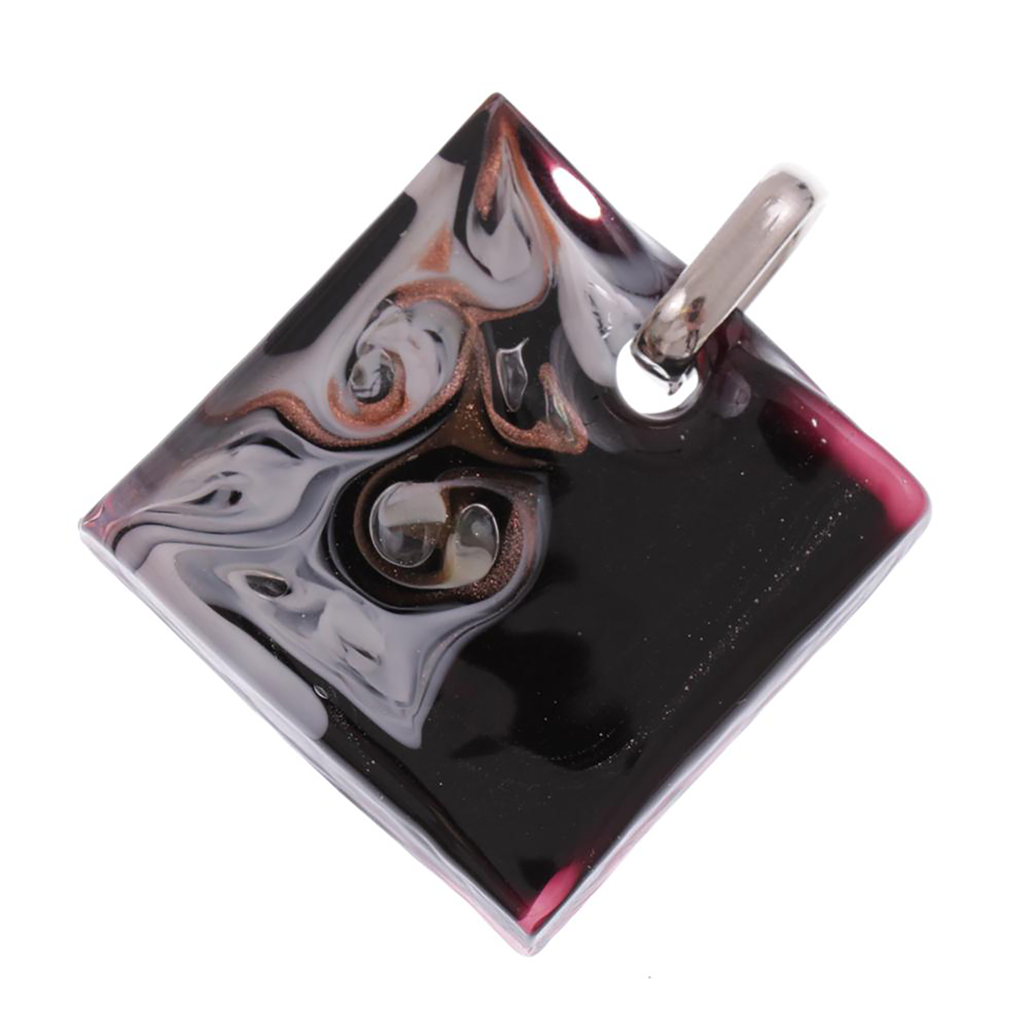 Murano Glas Anhänger "Yvette" -schwarz