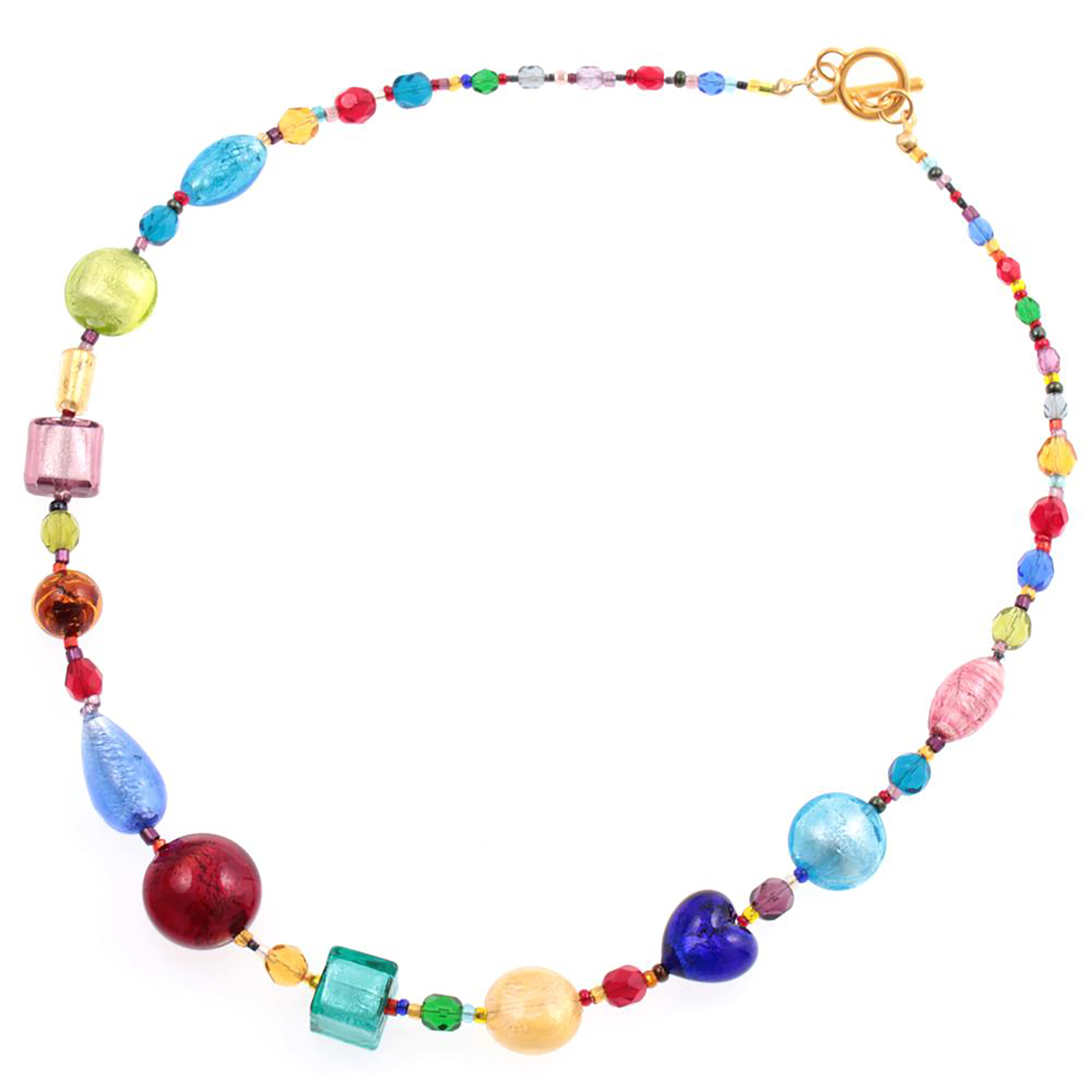 Formenmix Murano Glas Collier "Partire" Halskette