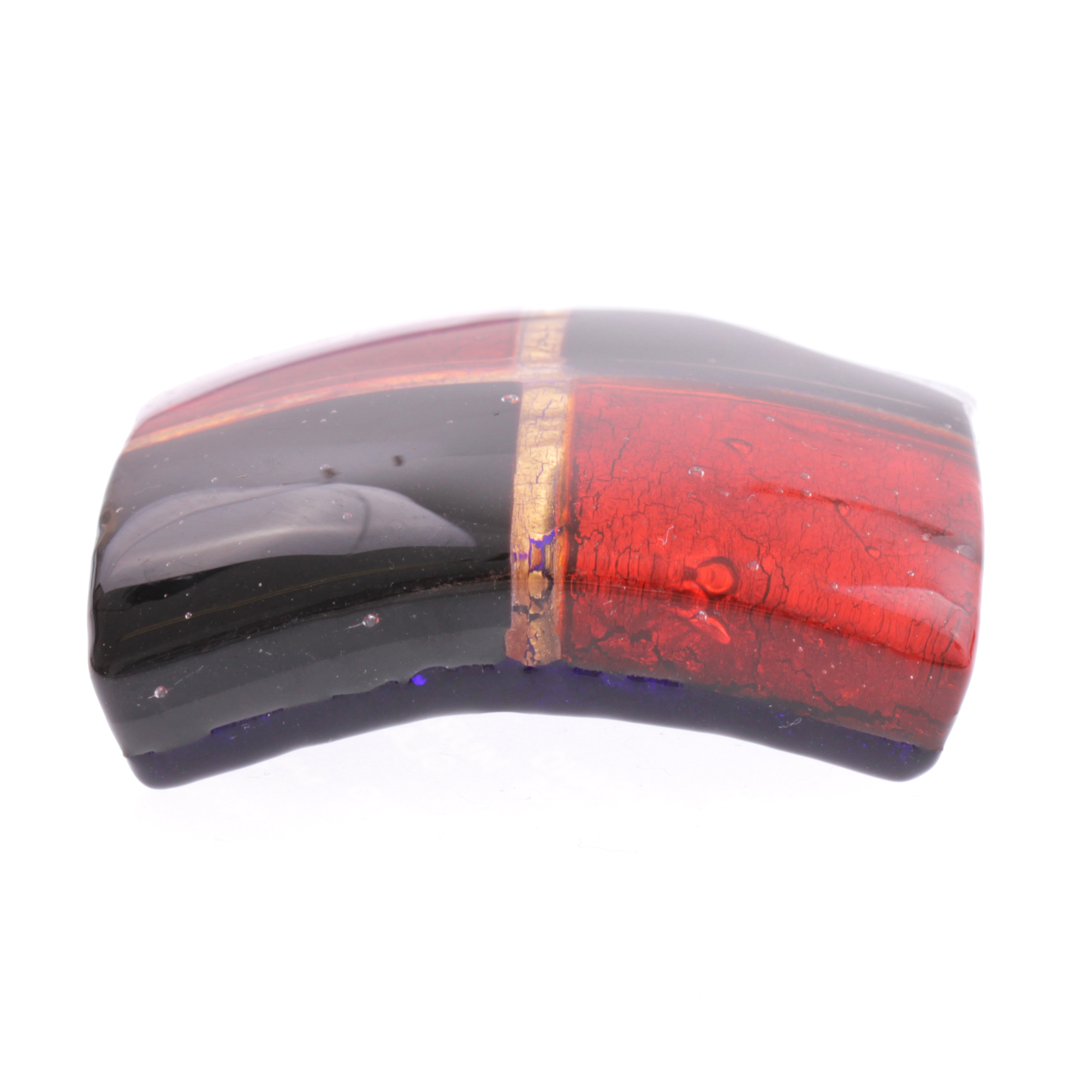 Murano Glas Halskette "Carré" -rot