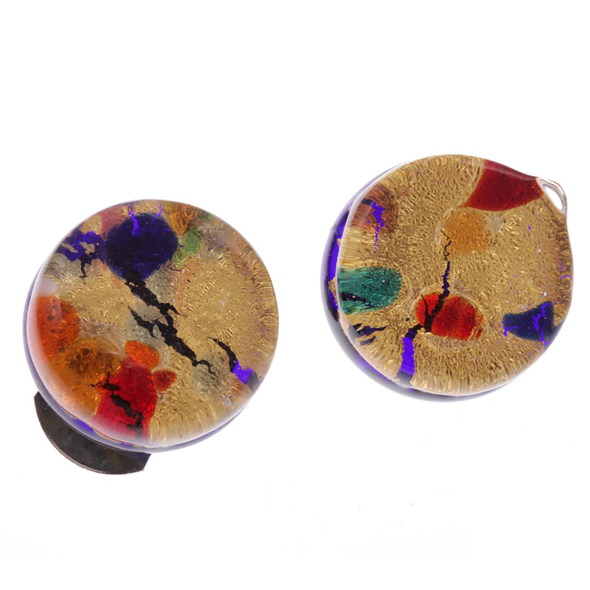 Murano Glas Ohrclip "Janne" Ohrschmuck-harlekin