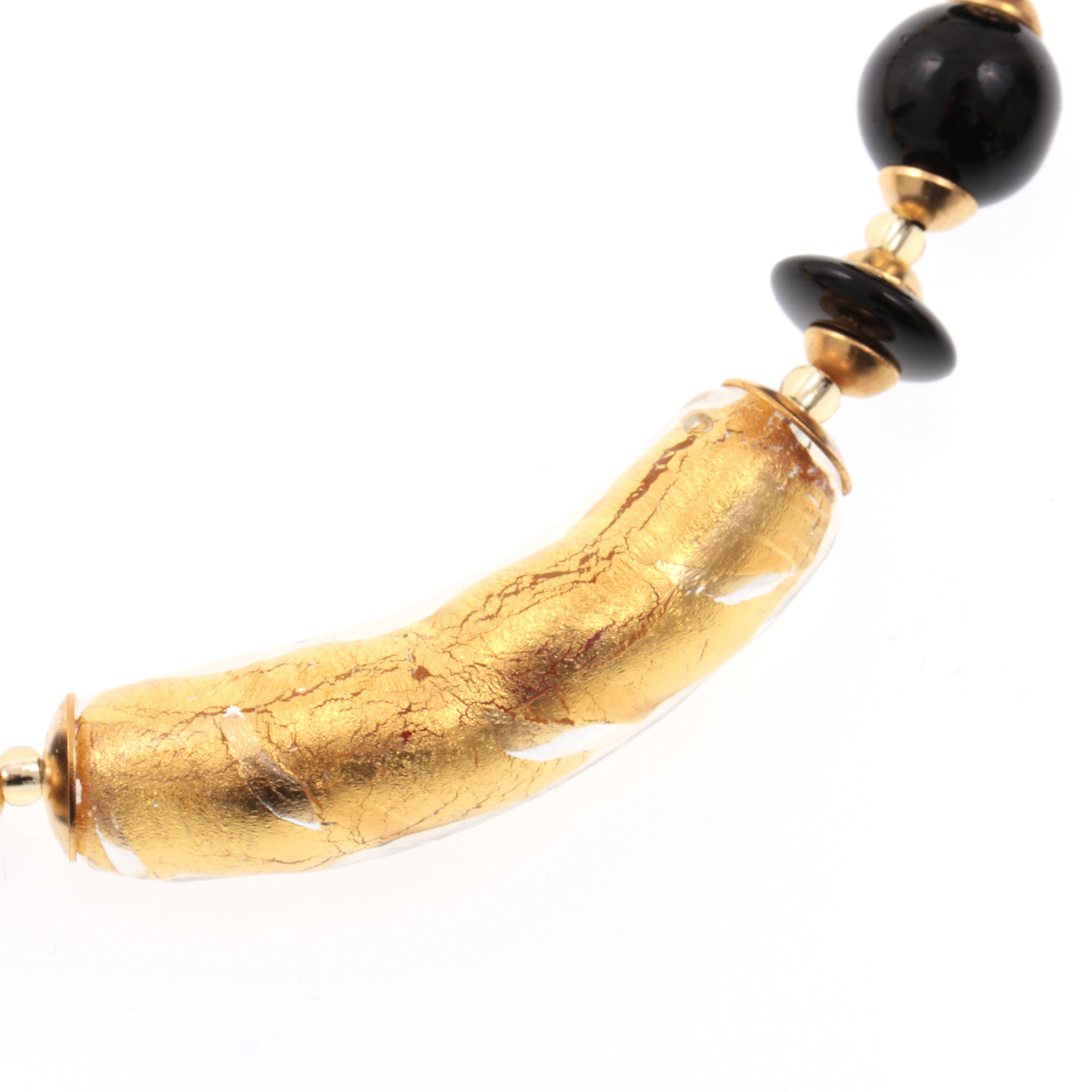 Murano Glas Collier "Jacky" Halskette-gold