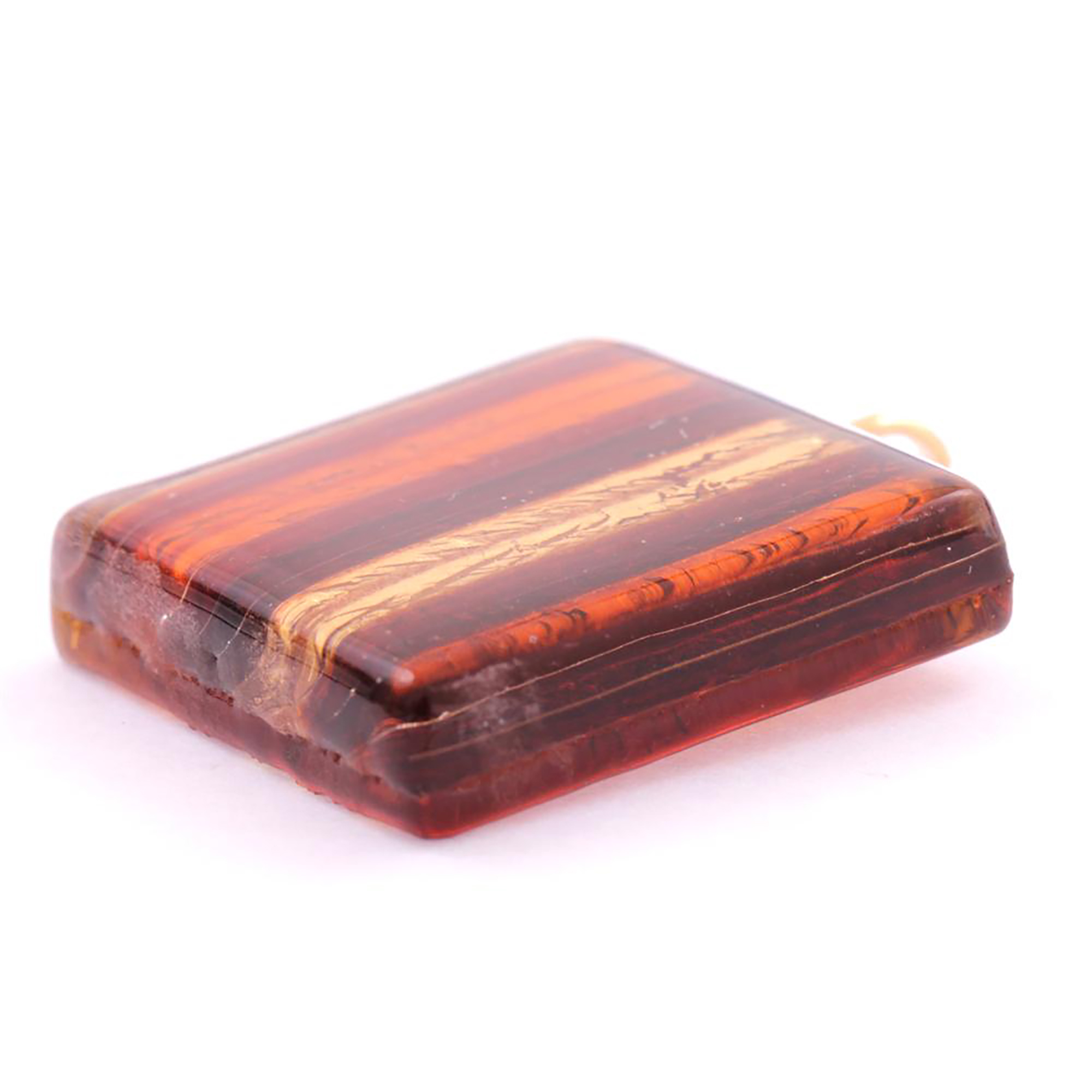 Murano Glas Anhänger "Brid II" -amber streifen