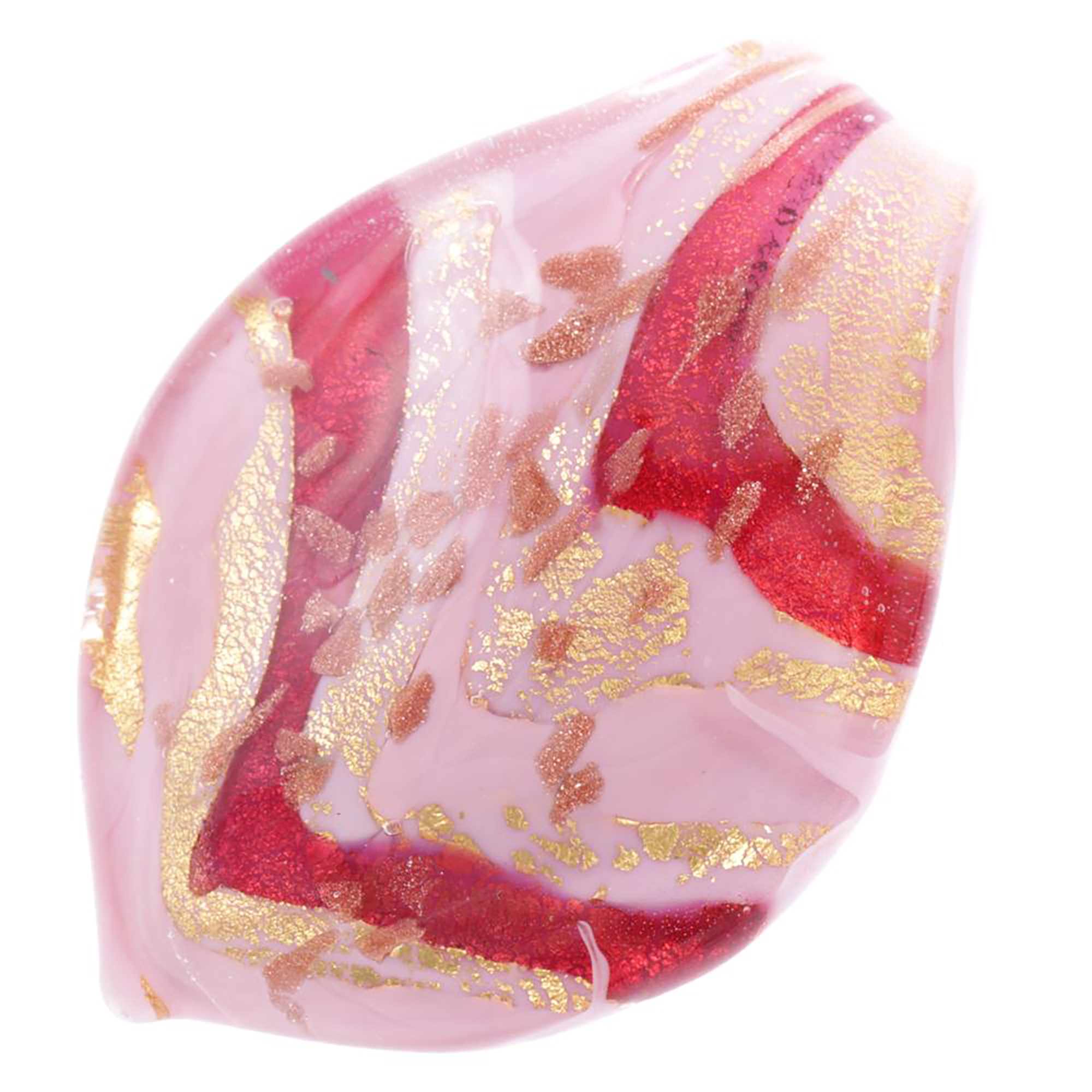 Murano Glas Anhänger "Viola"-rosa-gold