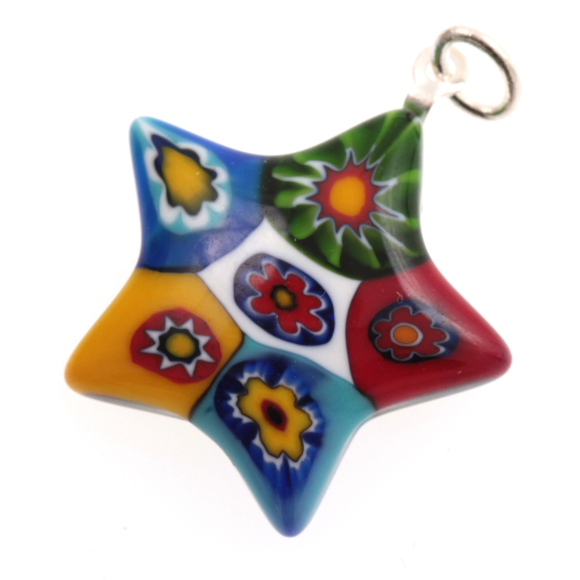 Super Mille Fiori Anhänger "Asteria" Murano Glas-mille fiori