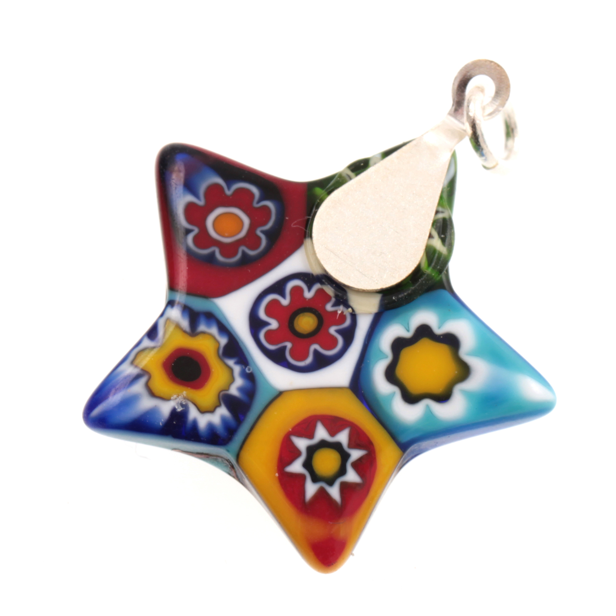Super Mille Fiori Anhänger "Asteria" Murano Glas-mille fiori