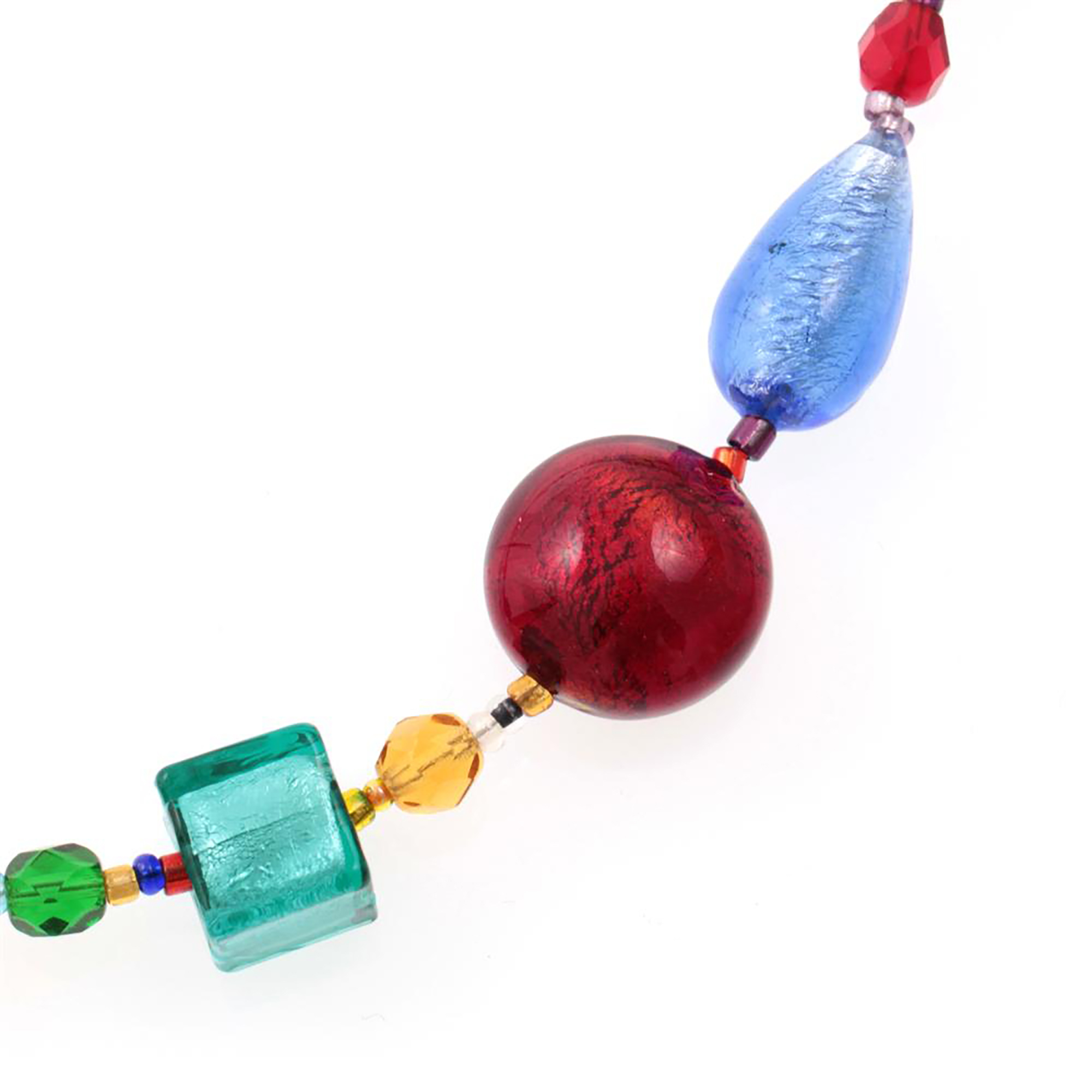 Formenmix Murano Glas Collier "Partire" Halskette