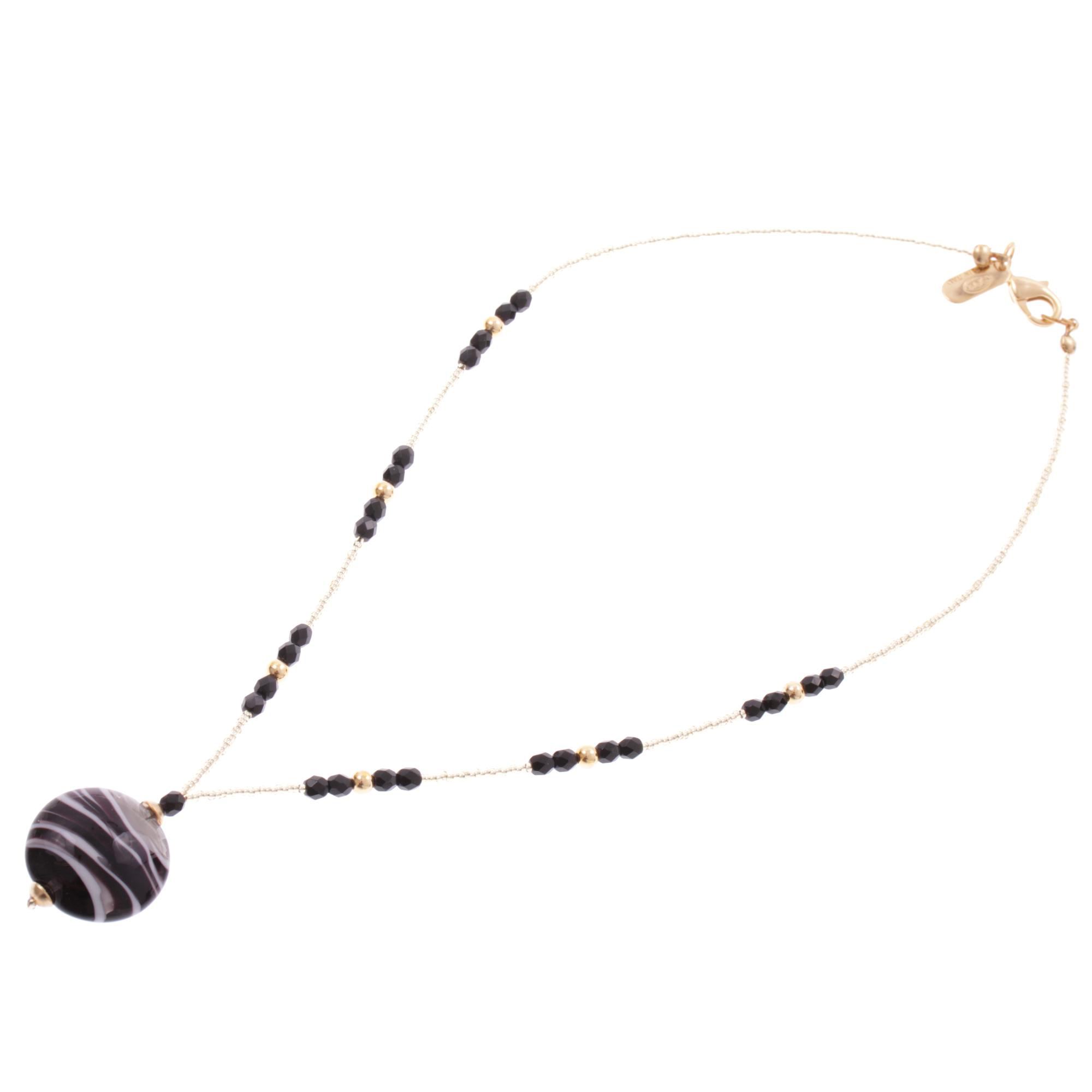 Murano Glas Collier "Innocence" Halskette-schwarz