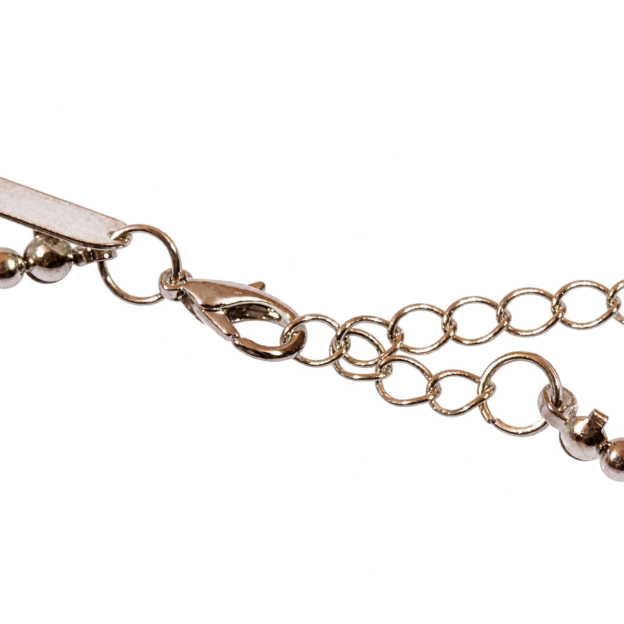 Murano Glas Collier "Ellen" schwarz-silber