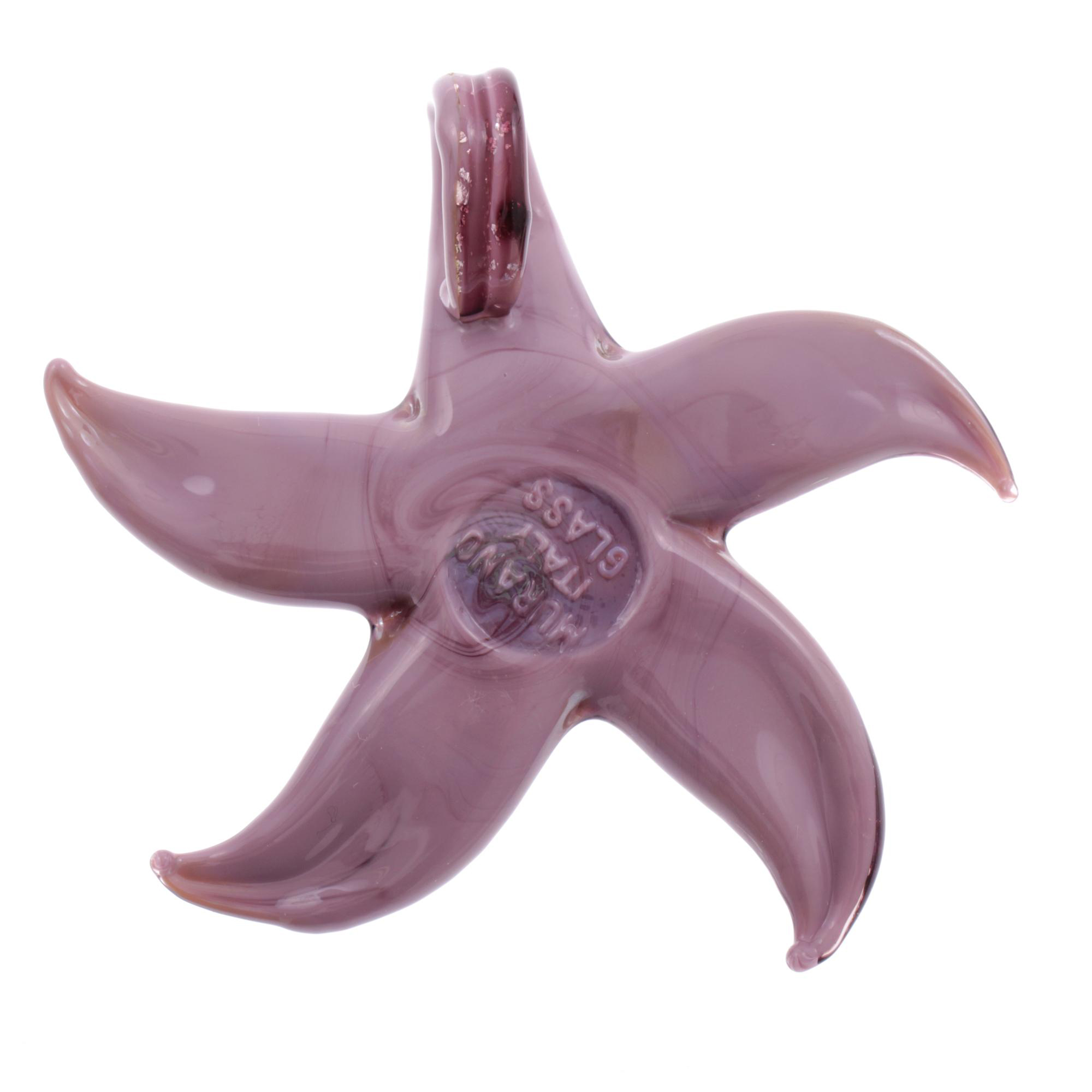 Murano Glas Seestern "Facella" Anhänger-lila schwarz