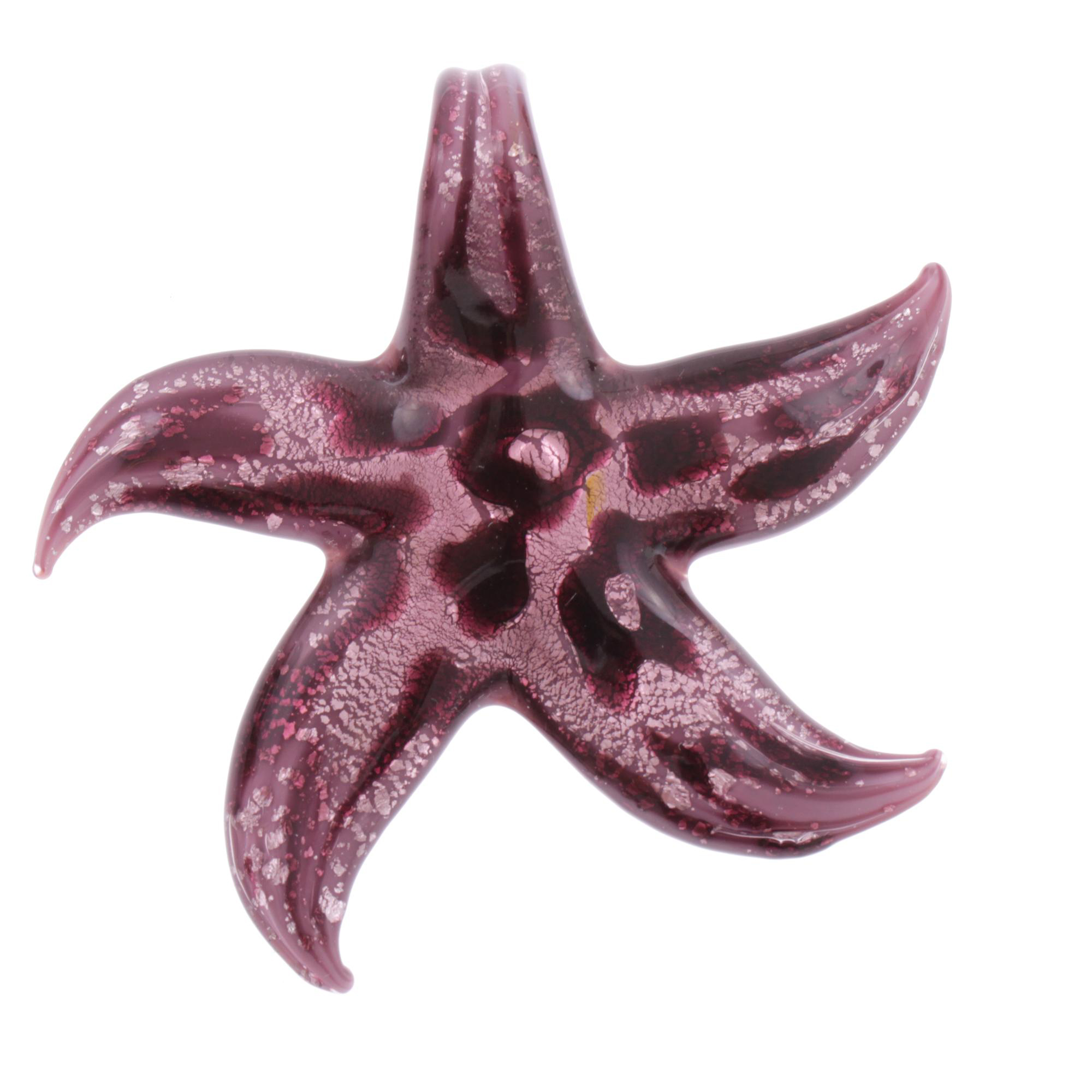 Murano Glas Seestern "Facella" Anhänger-lila schwarz