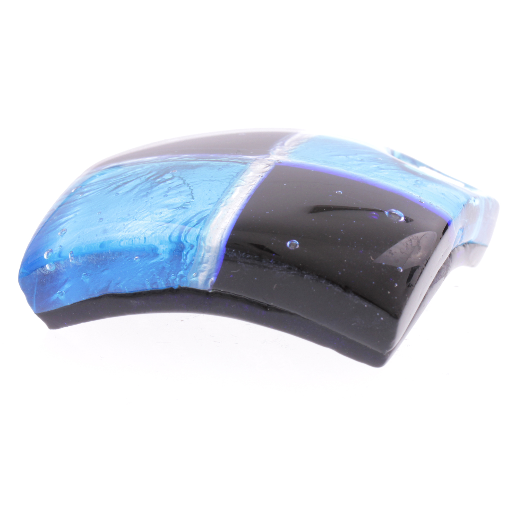 Murano Glas Halskette "Carré" -blau