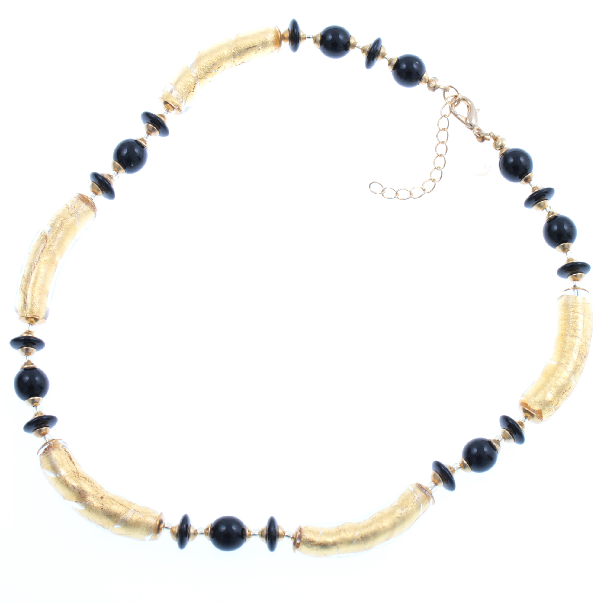Murano Glas Collier "Jacky" Halskette-gold