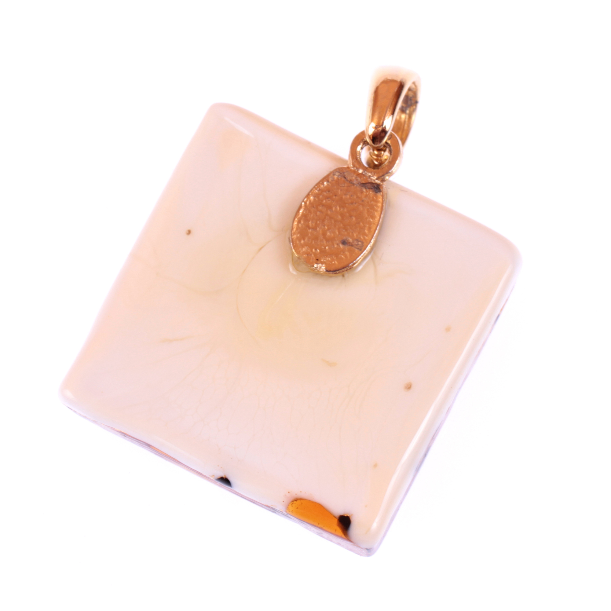 Muranoglas Anhänger "Celine" amber-gold