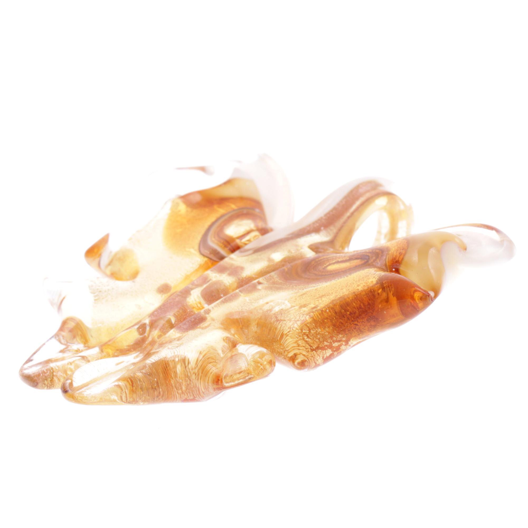 Ein Murano Glas Schmetterling "Farfalla" Anhänger-amber-gold