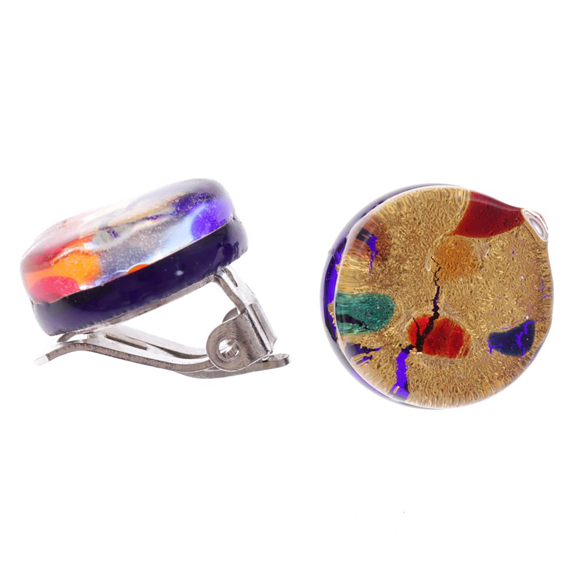 Murano Glas Ohrclip "Janne" Ohrschmuck-harlekin