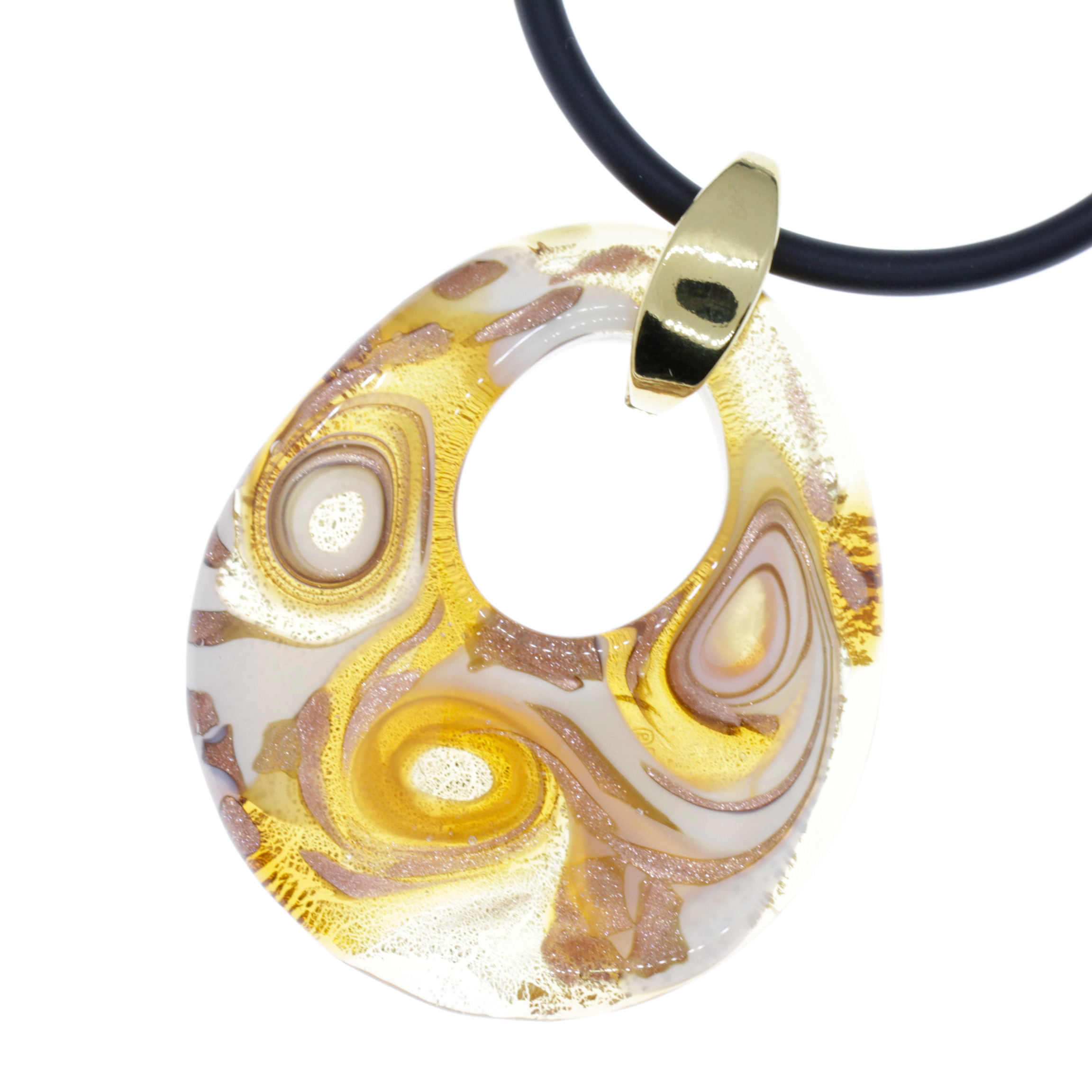 Grande Galina - Muranoglas Anhänger - amber gold Grande Galina - Muranoglas Anhänger - amber gold