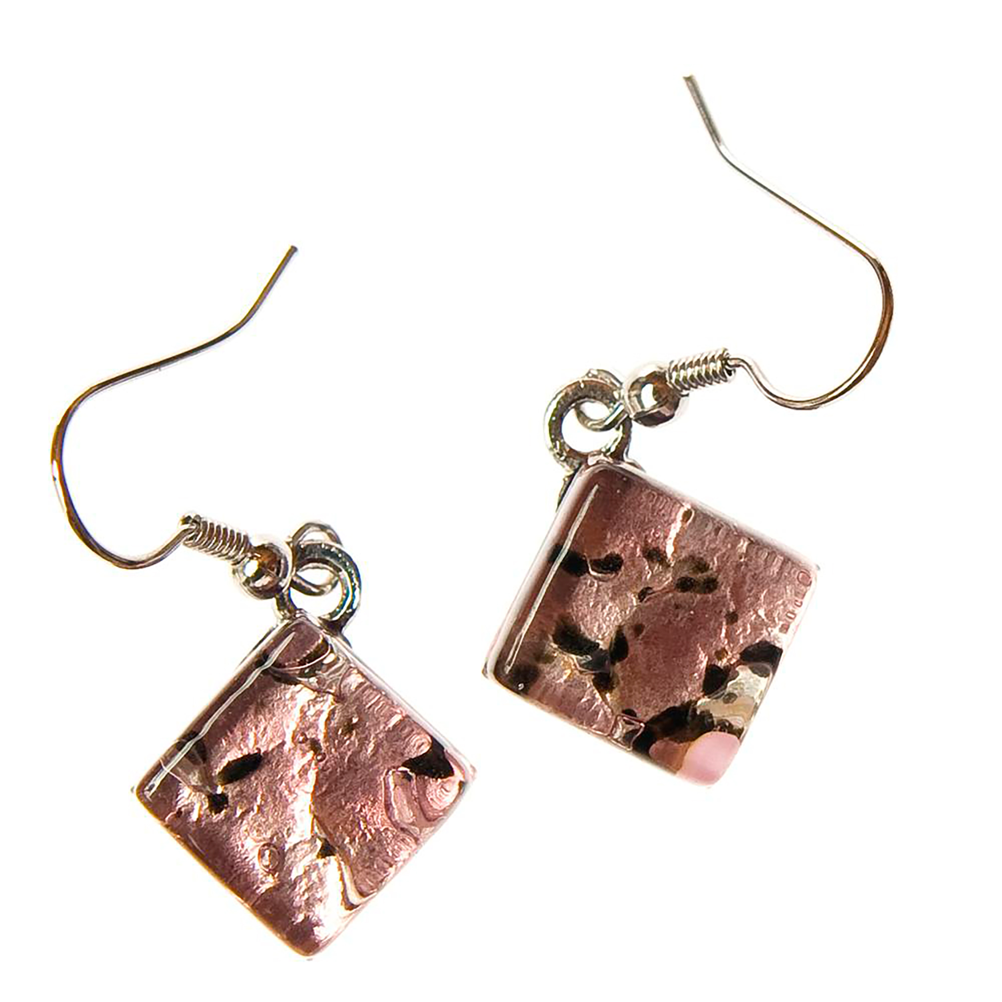 Ohrhaken Murano Glas "Ashley" Ohrschmuck-rosa-silber