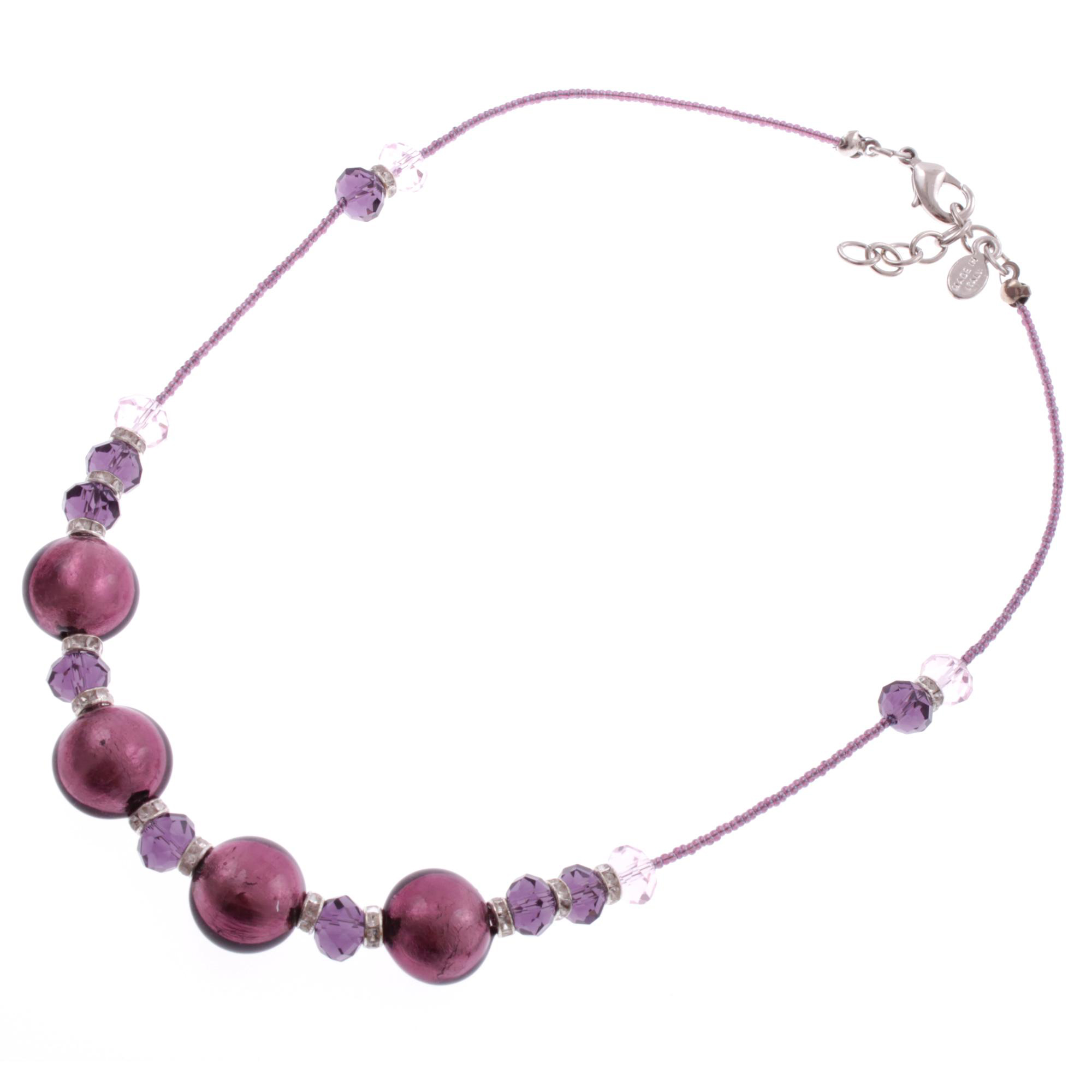 Edles Murano Glas Collier "Sonno" Halskette -lila Edles Murano Glas Collier "Sonno" Halskette -lila