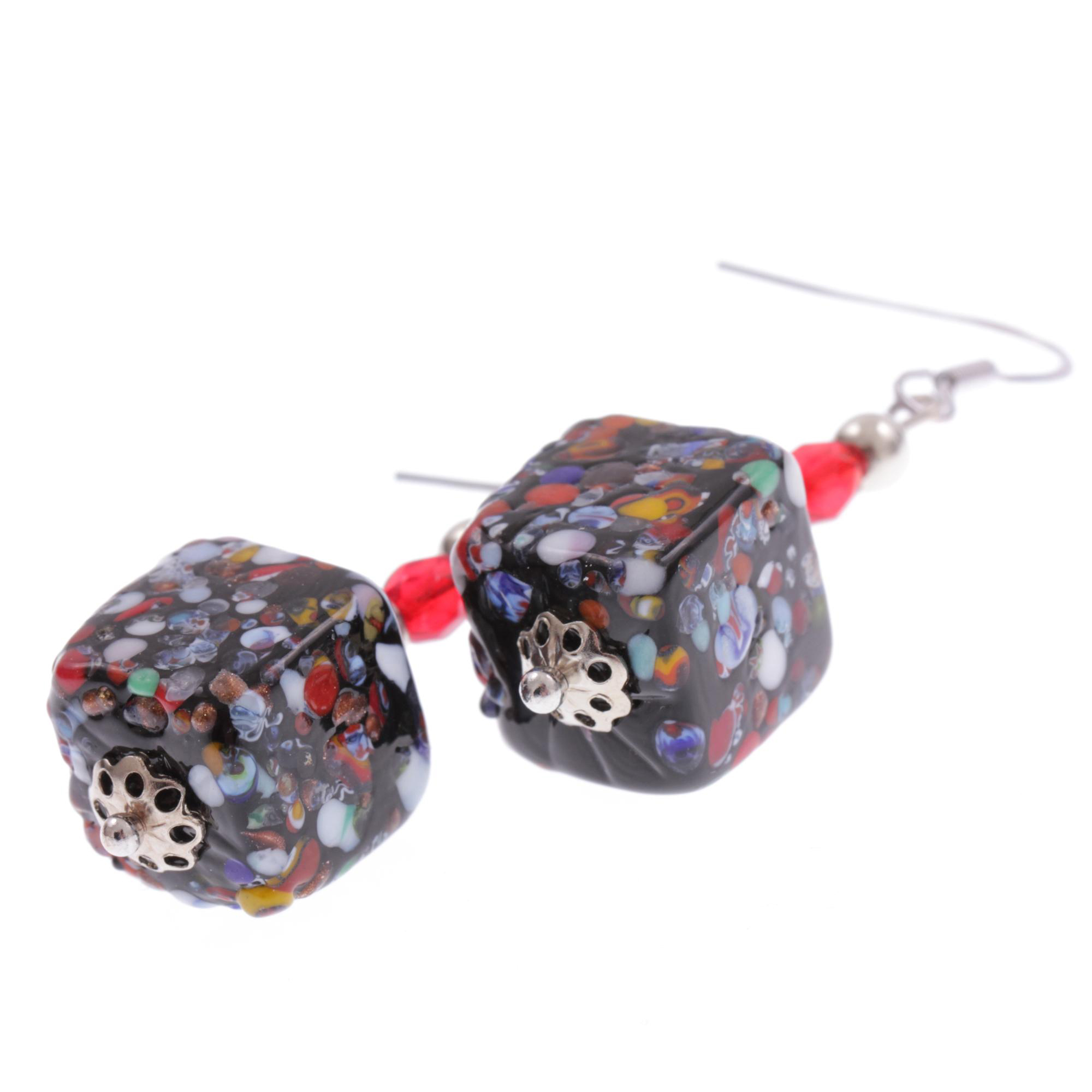 Ohrring Murano Glas "Gio" Ohrschmuck-rot