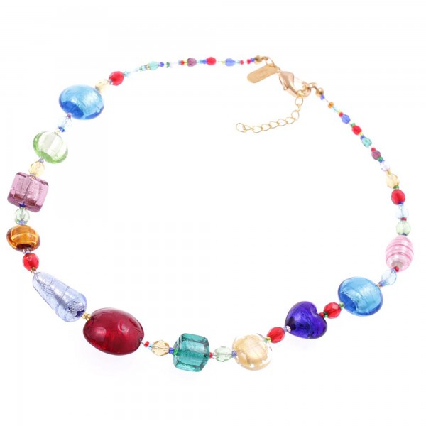 Formenmix Murano Glas Collier "Partire" Halskette