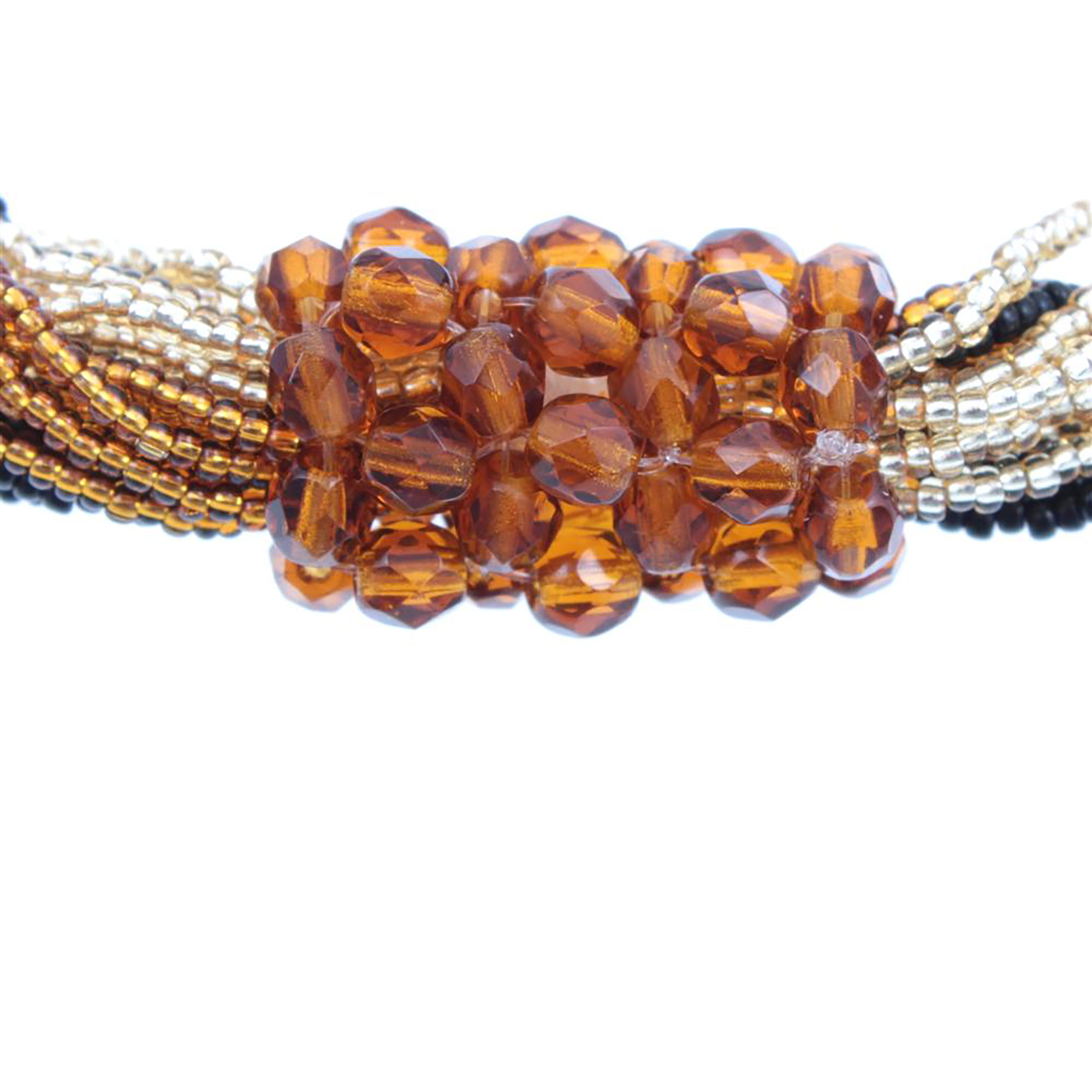 Conteria Murano Glas Collier "Mussa" Halskette-amber