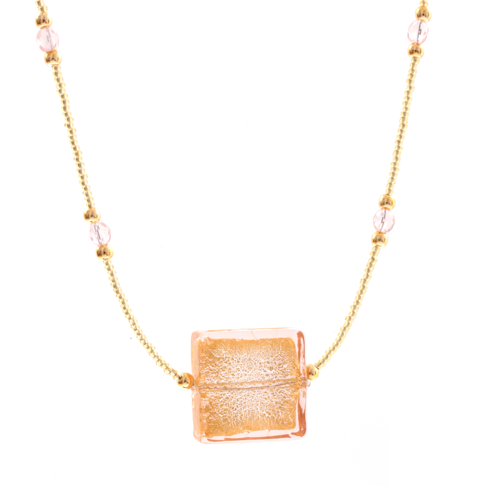Süßes Murano Glas Collier "Mel" Halskette-gold