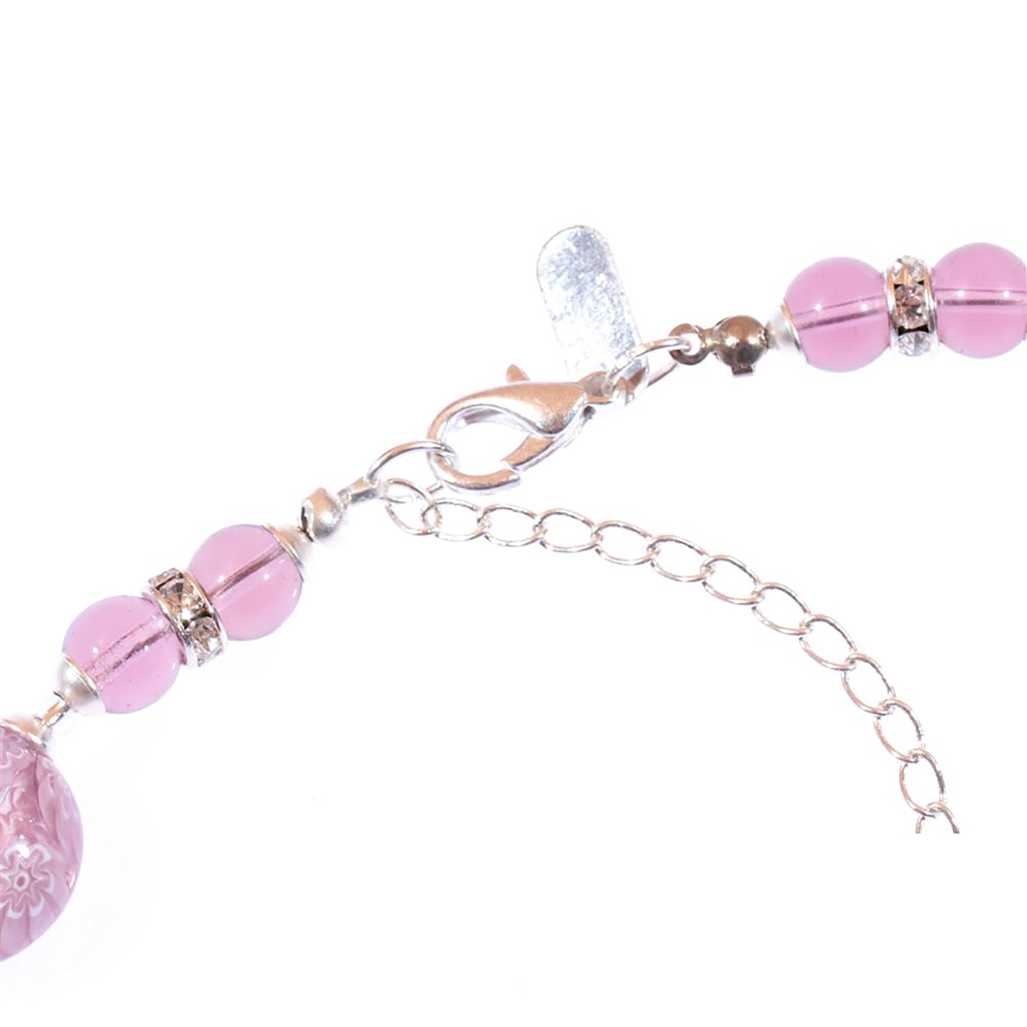 Murano Glas Collier "Osanna" amethist-silber