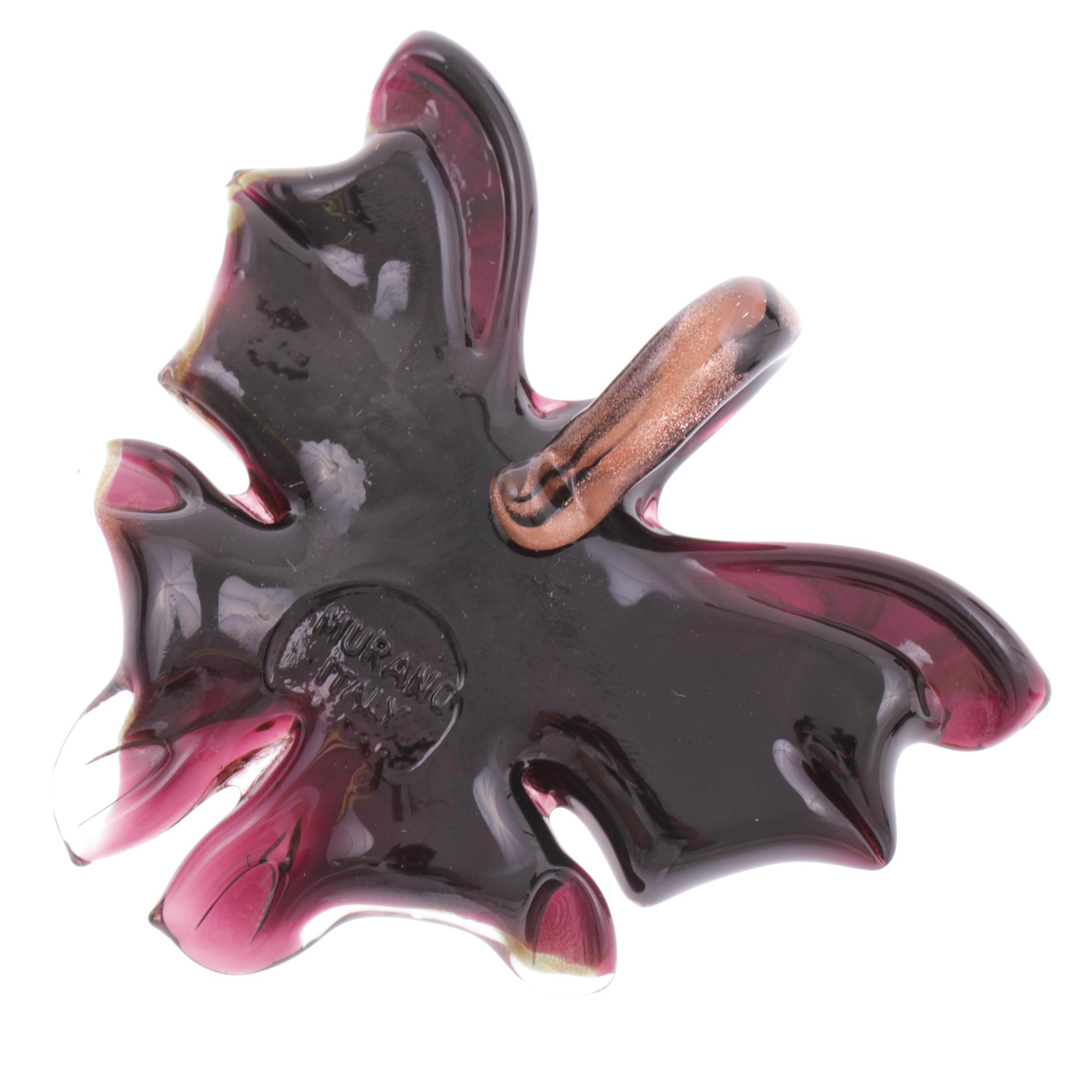Ein Murano Glas Schmetterling "Farfalla" Anhänger-kupfer
