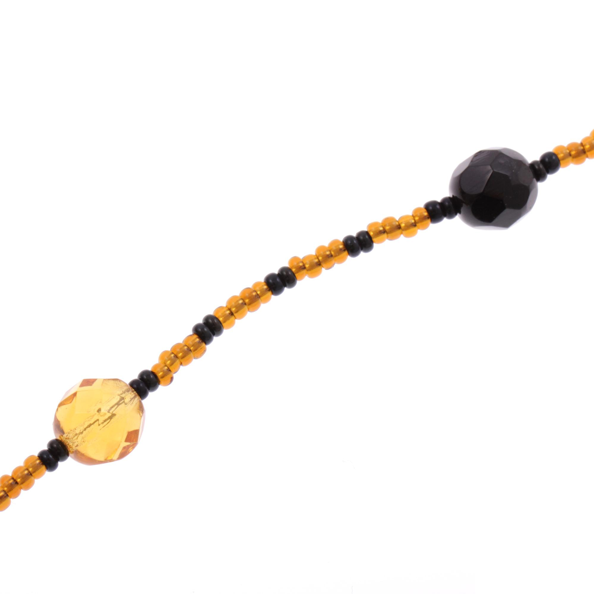 Wunderschönes Collier "Pala" Murano Glas Halsschmuck-amber
